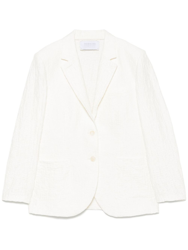 crinkled shoulder-pads blazer 1