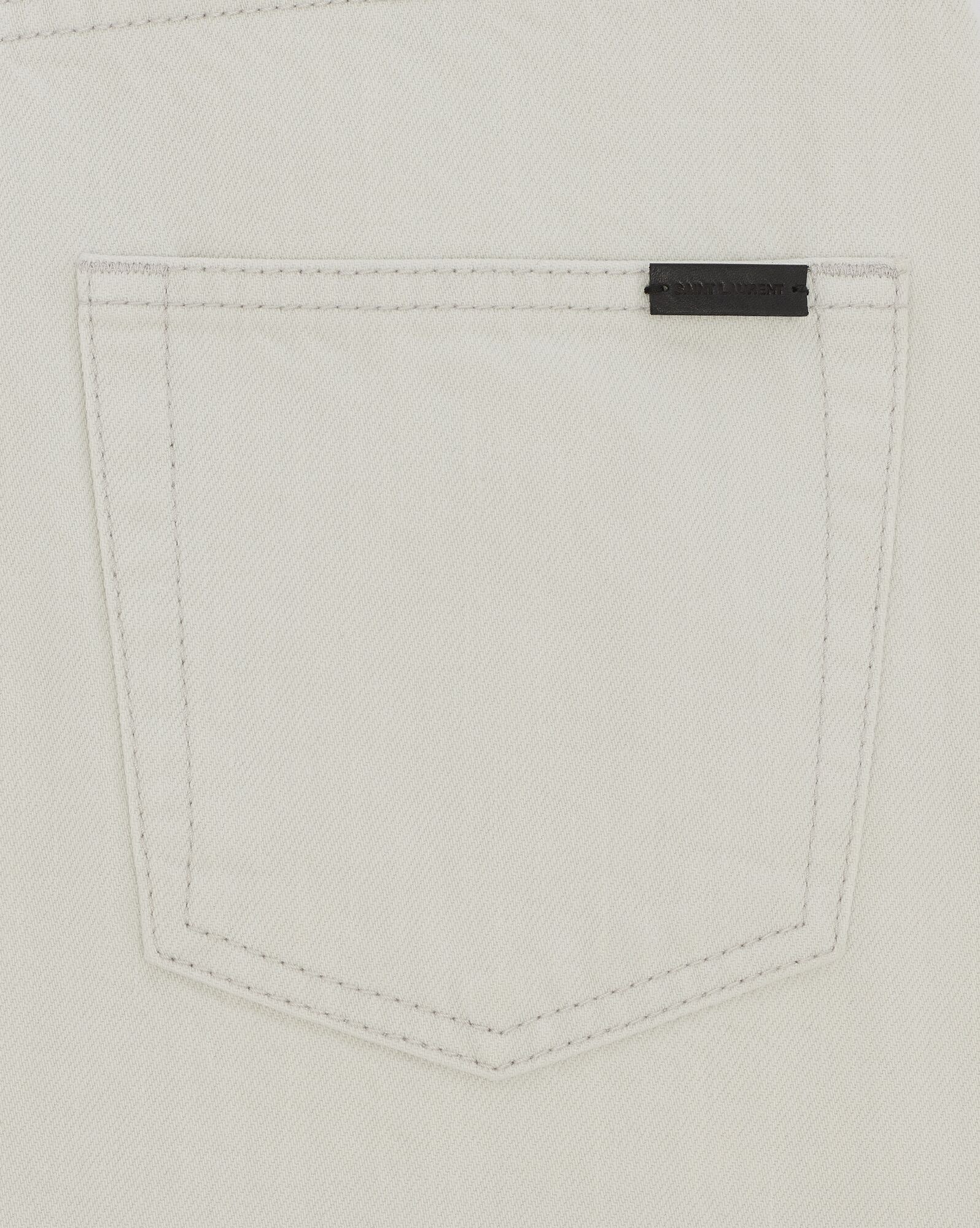 slim-fit jeans in chalk white denim - 4