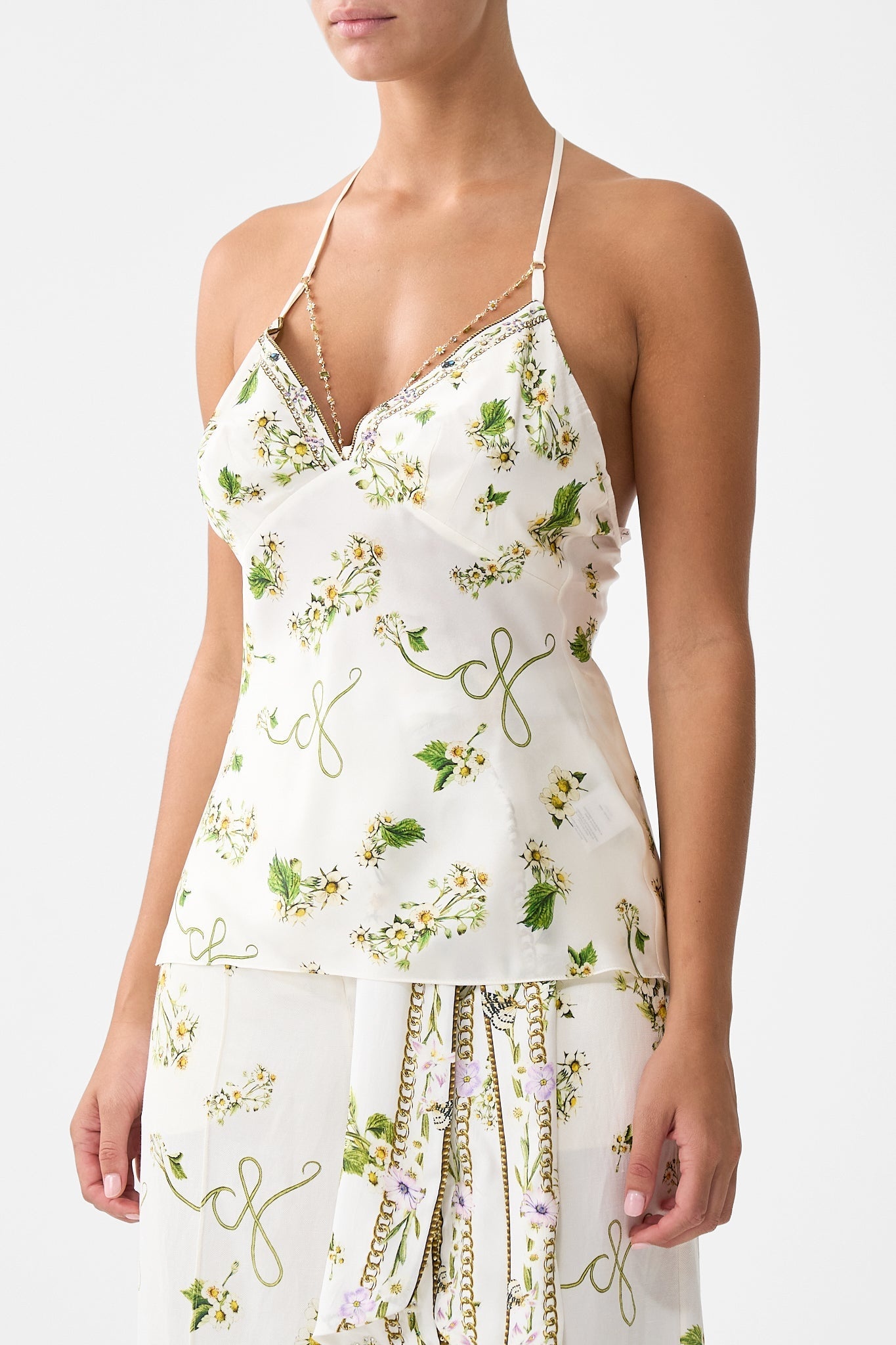 CHAIN DETAIL BIAS CAMI - 5