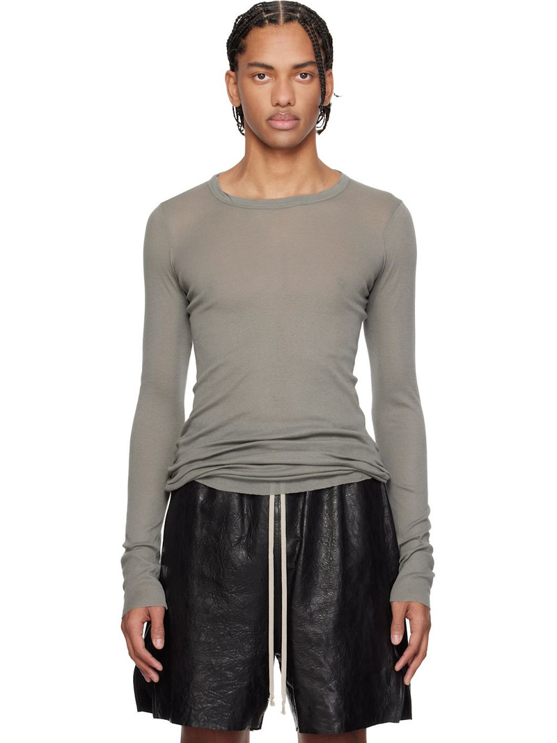 Gray Temple Rib LS T-shirt 1