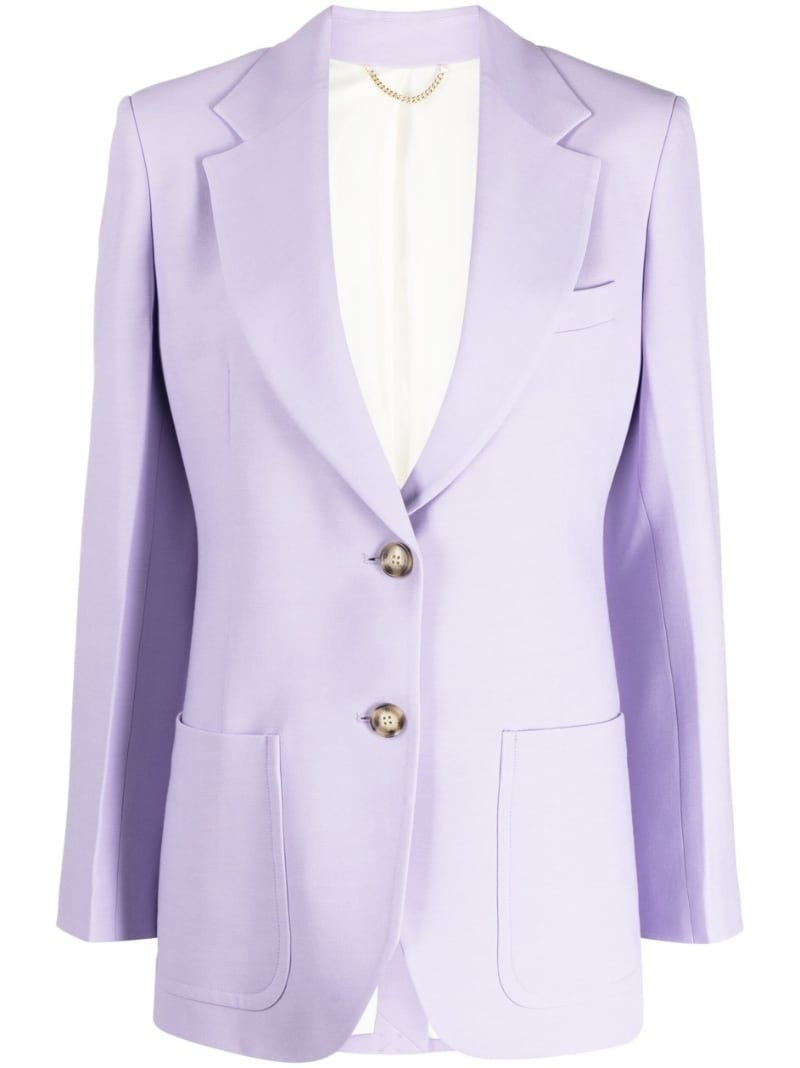 notched-lapels single-breasted blazer - 1