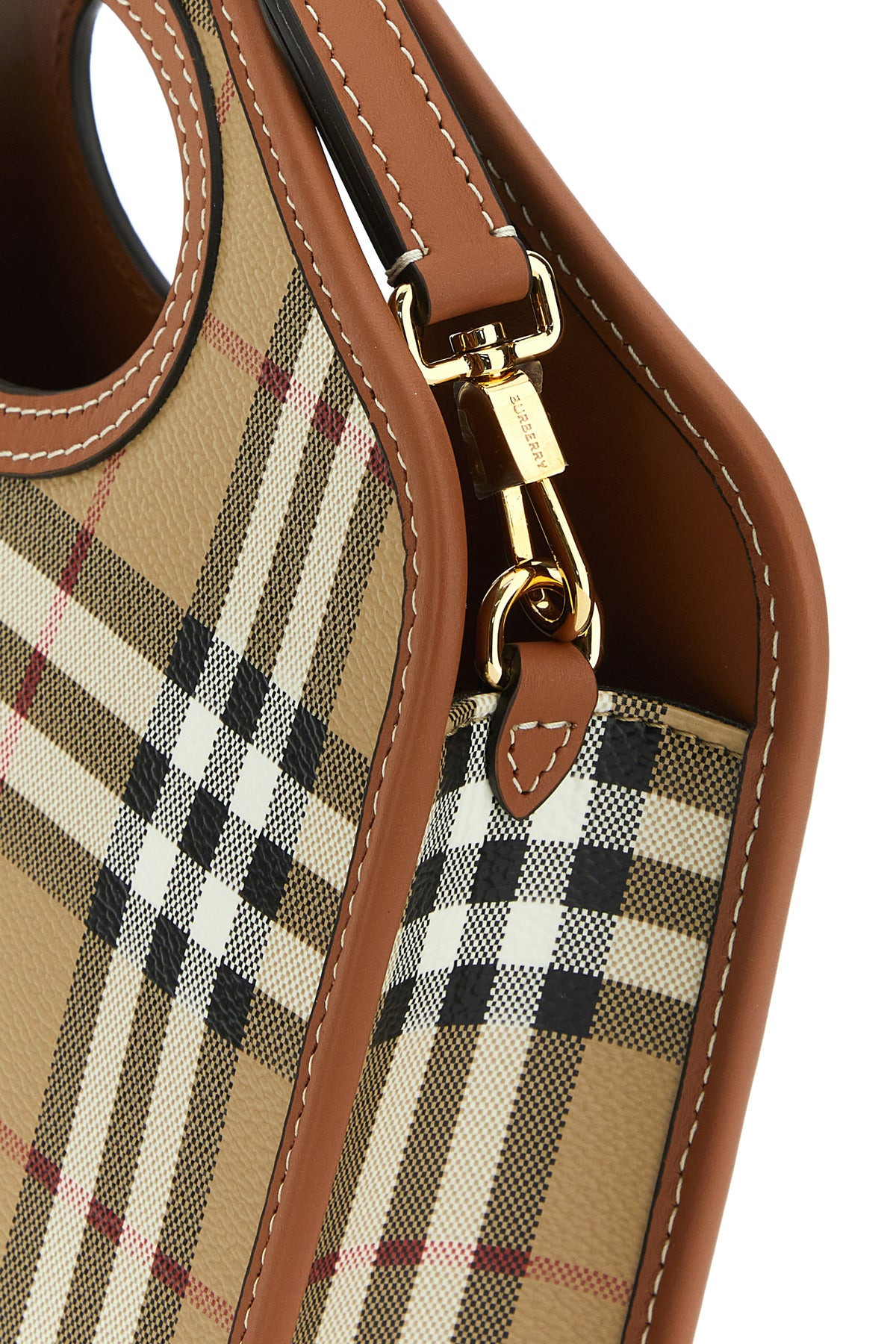 Printed canvas and leather mini Pocket handbag - 4