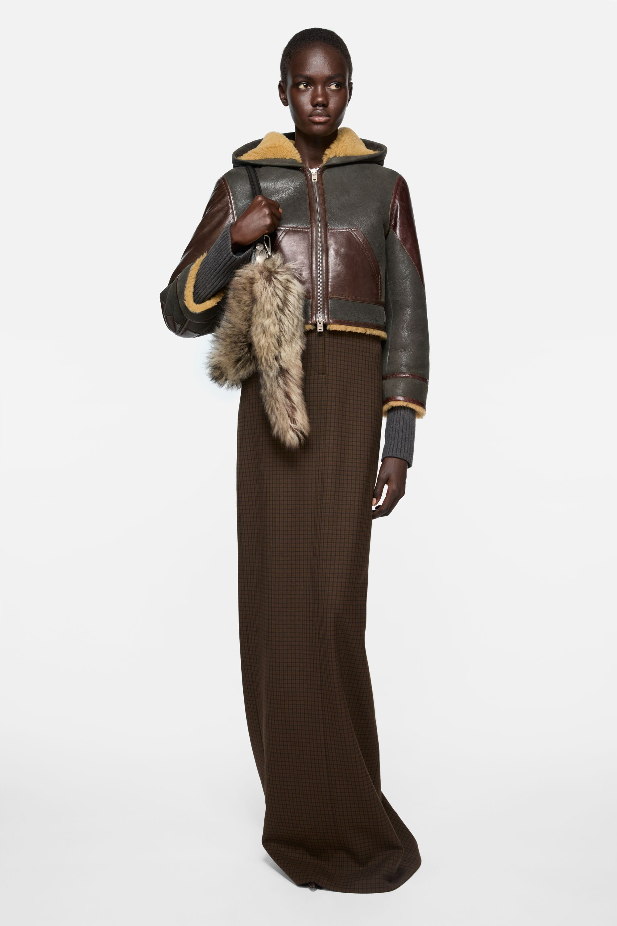 Shearling jacket - Brown/beige - 2
