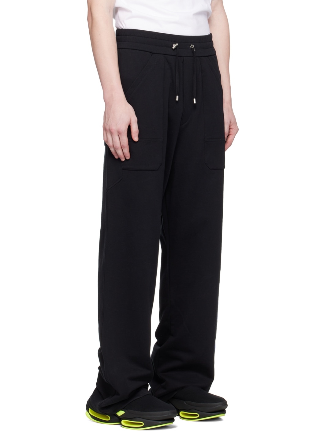 Black Printed Lounge Pants - 2