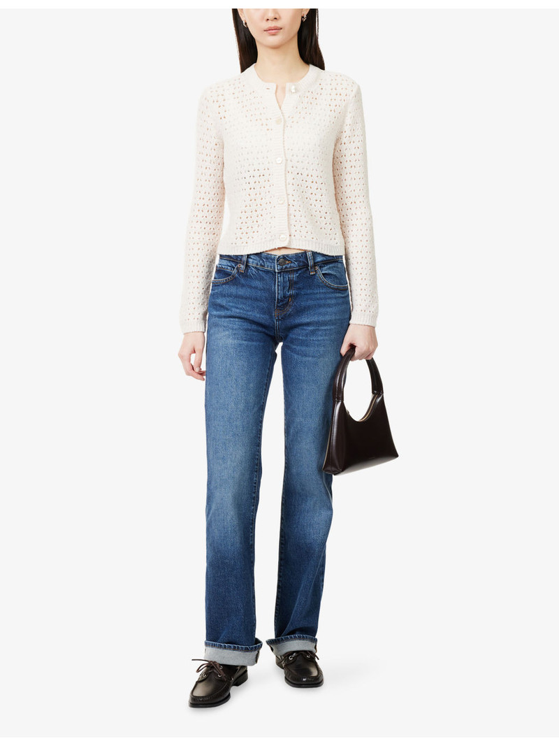 FRAME The Chenille Round-Neck Wool-Blend Cardigan outlook