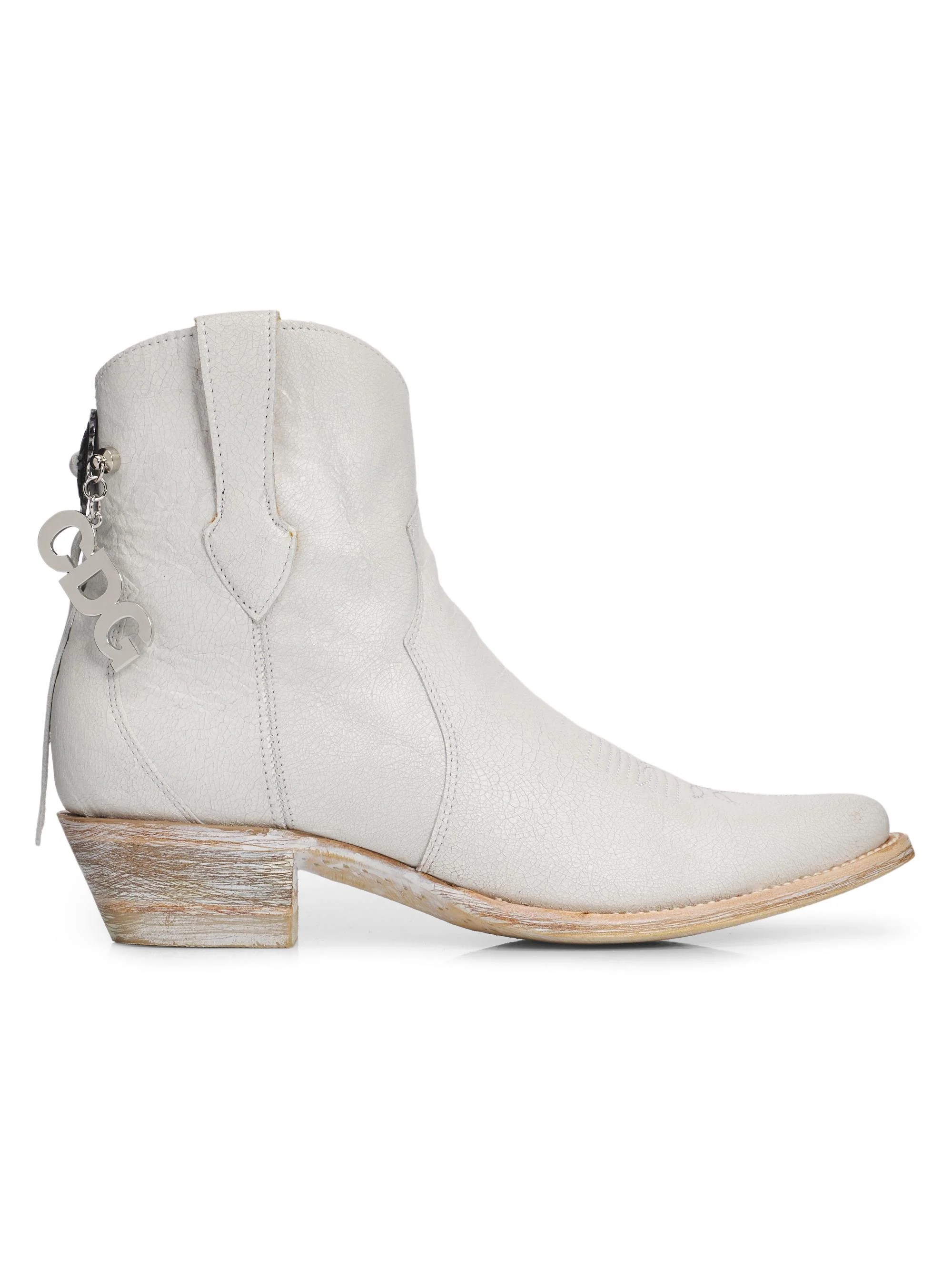 Women's CDG X Mexicana Leather Ankle Boots - White - 1
