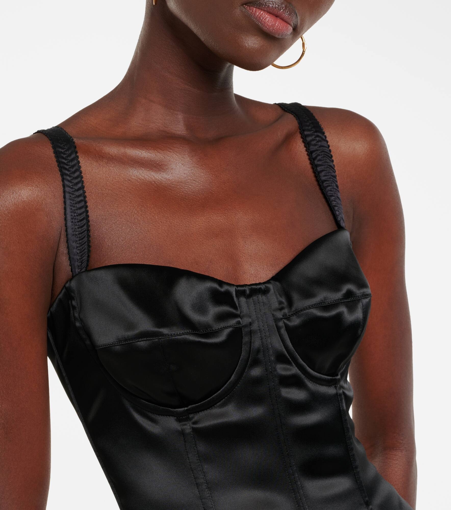 Satin bustier dress - 4