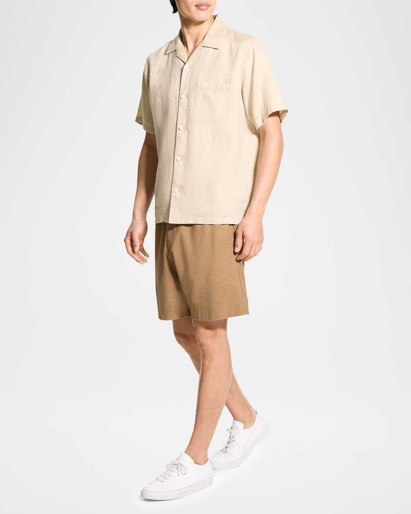 Theory Men's Noll Linen Camp-Collar Shirt outlook