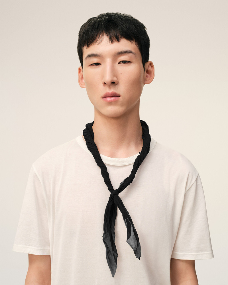 AMI Paris BLACK POLYESTER CRUMPLED GAVROCHE outlook