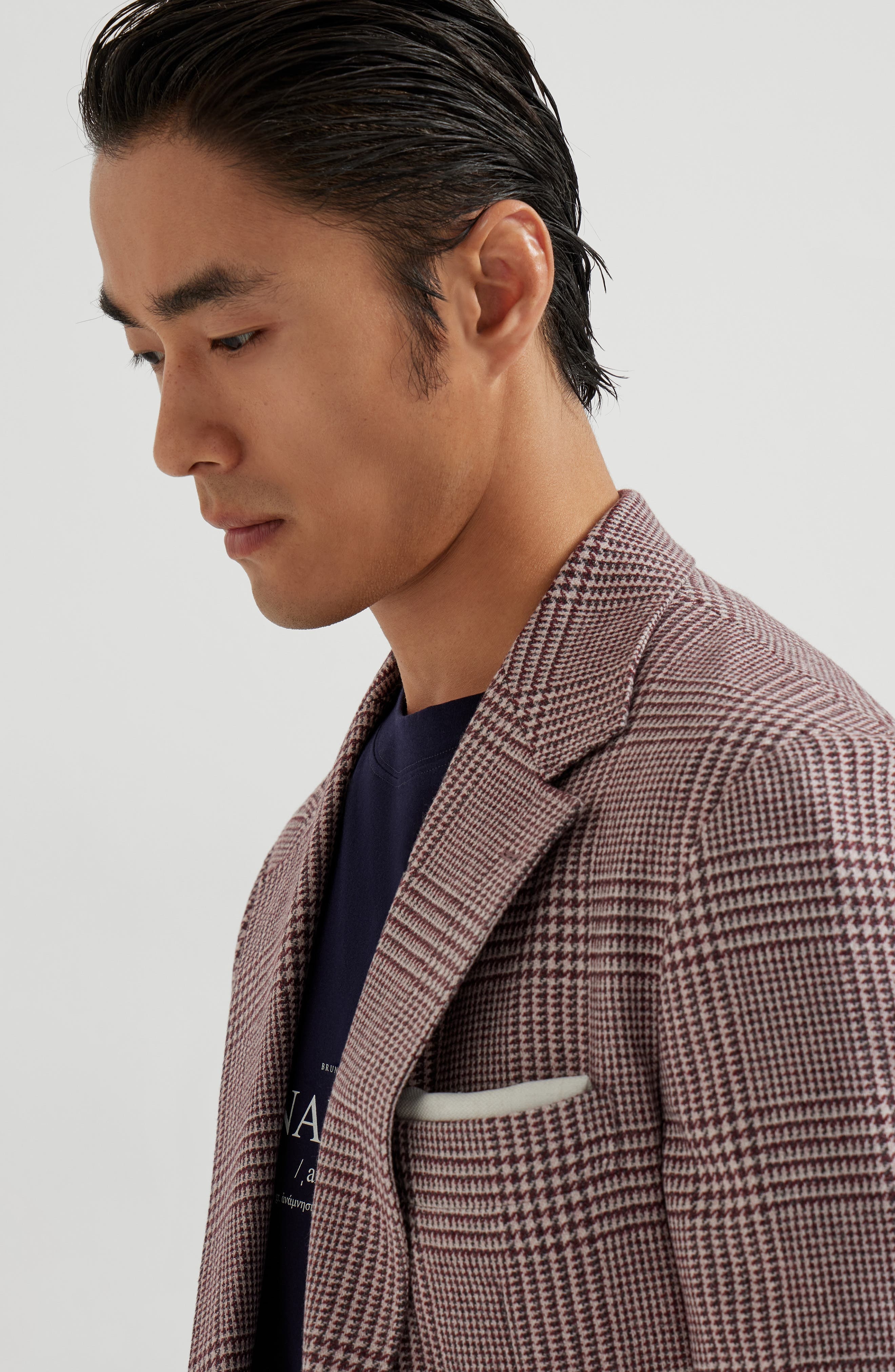 Brunello Cucinelli Deconstructed Cavallo blazer in Purple-Red at Nordstrom - 4