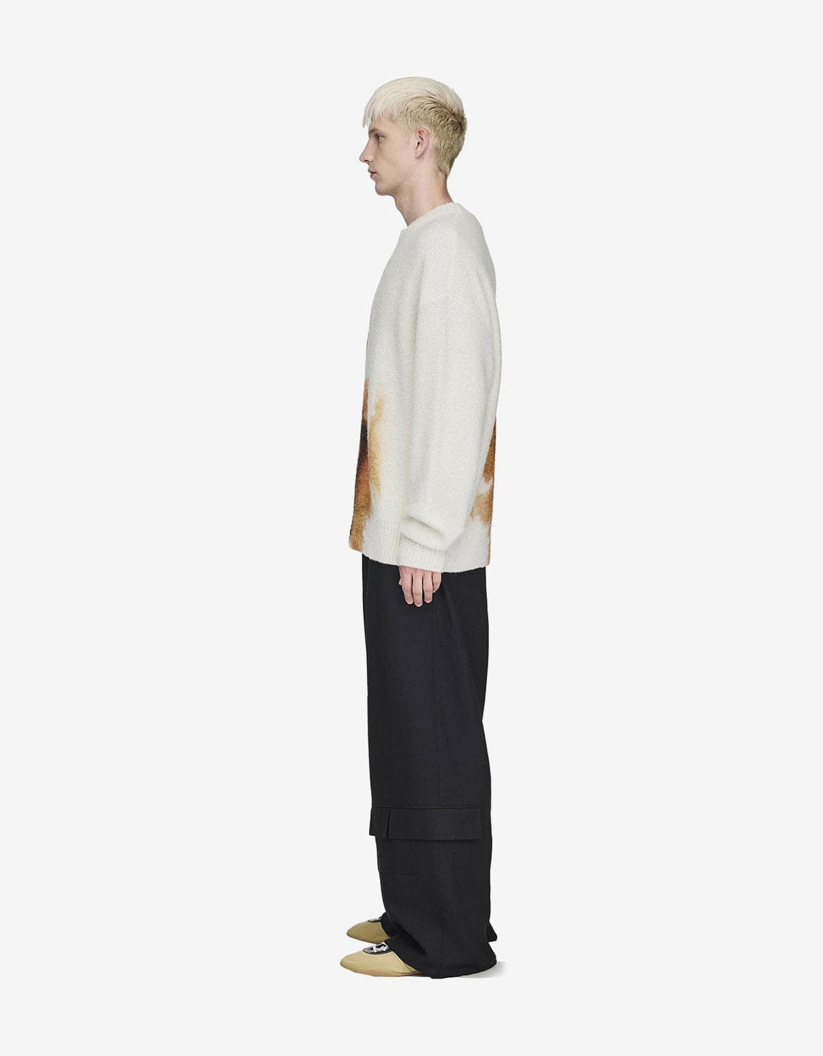 Y-3 White AOP Graphic Sweater - 5