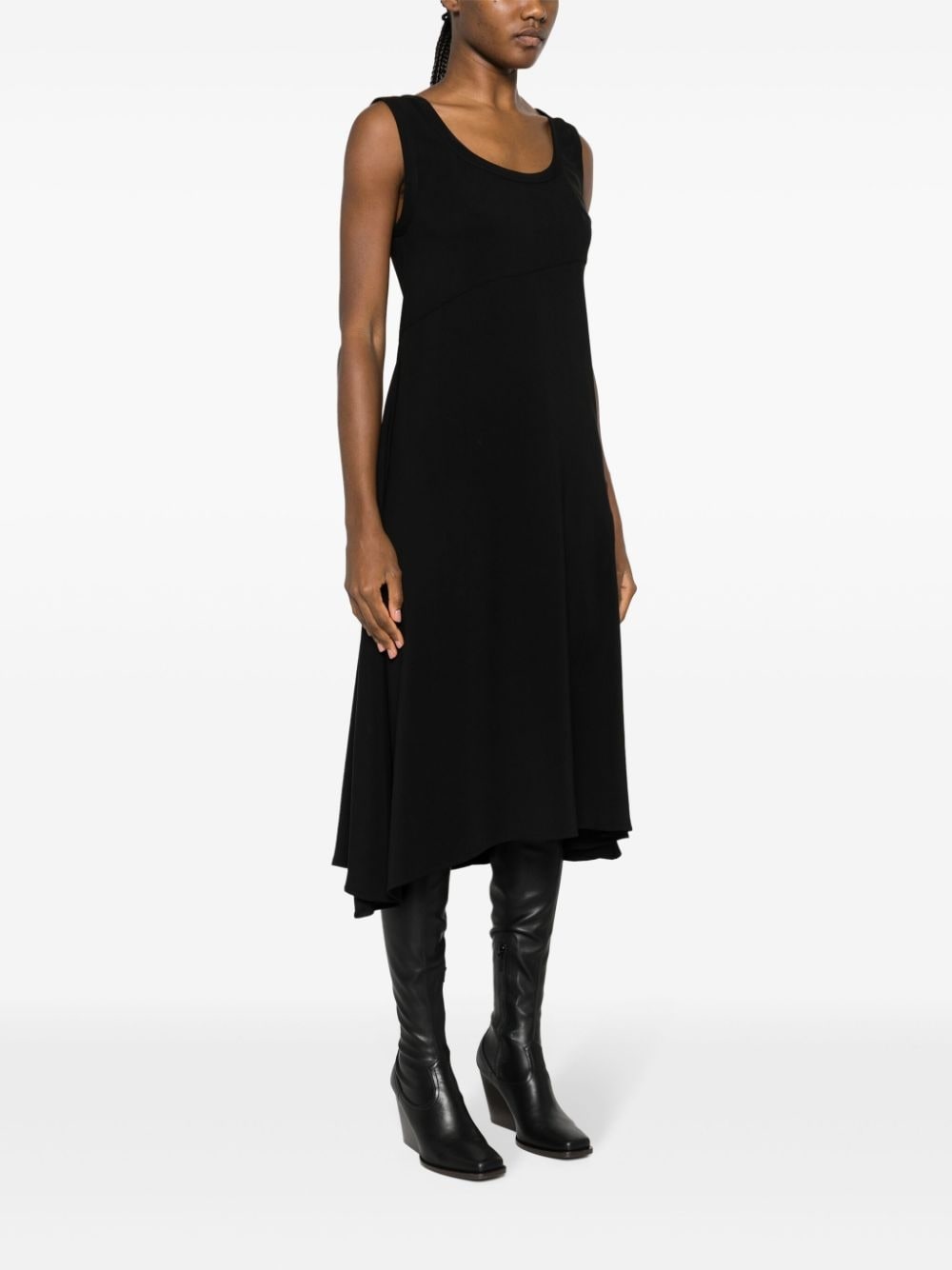 scoop-neck midi dress - 3