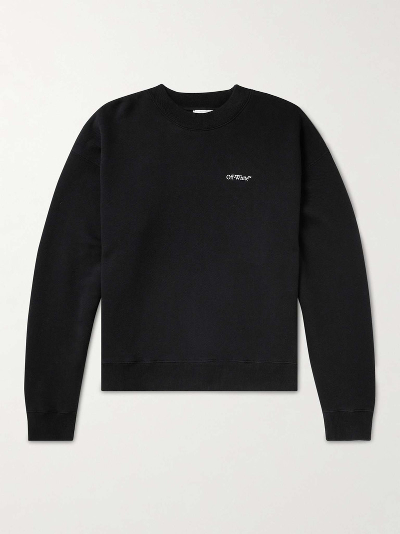 Lunar Arrow Printed Cotton-Jersey Sweatshirt - 1