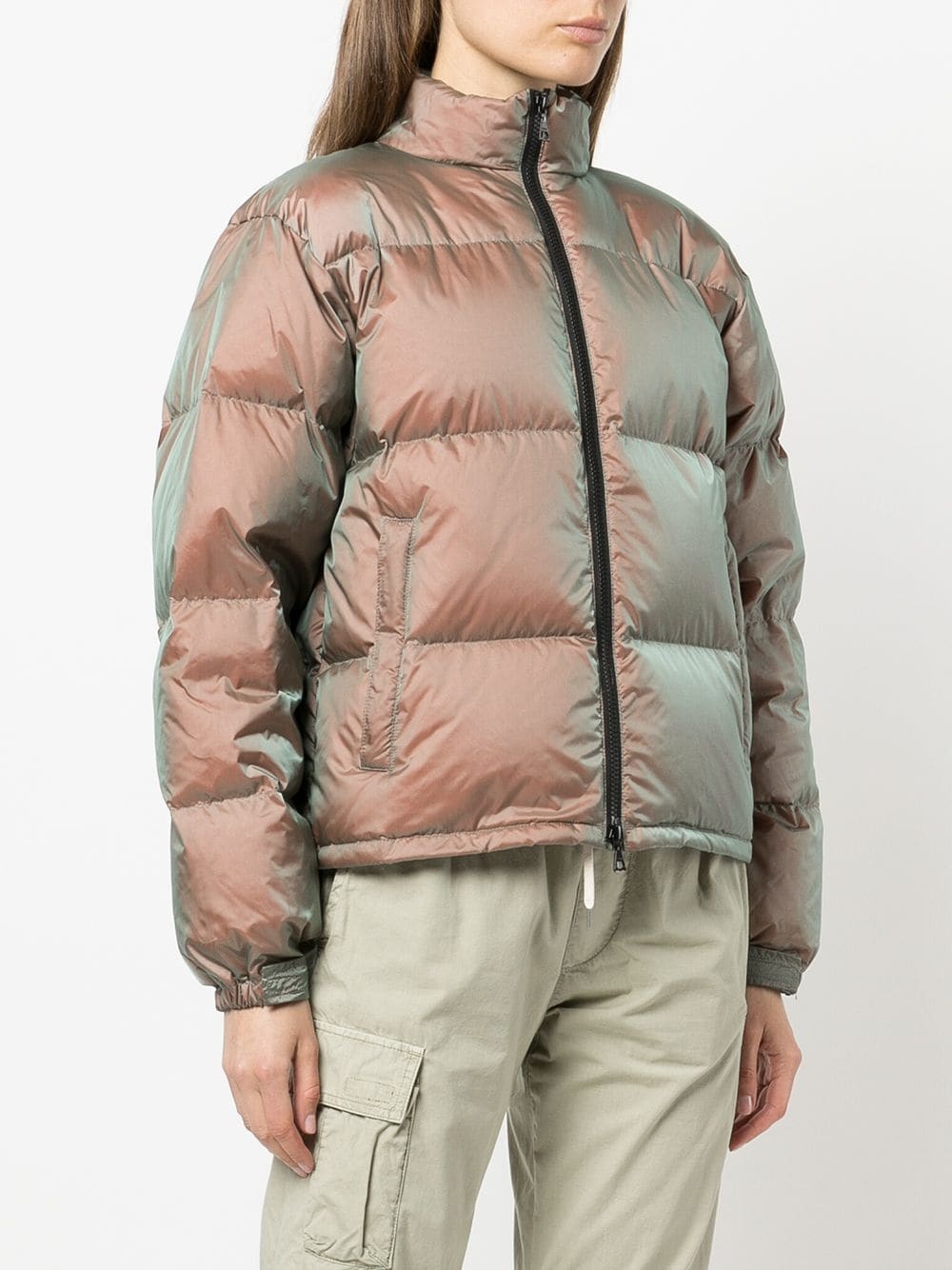 iridescent-effect padded jacket - 3