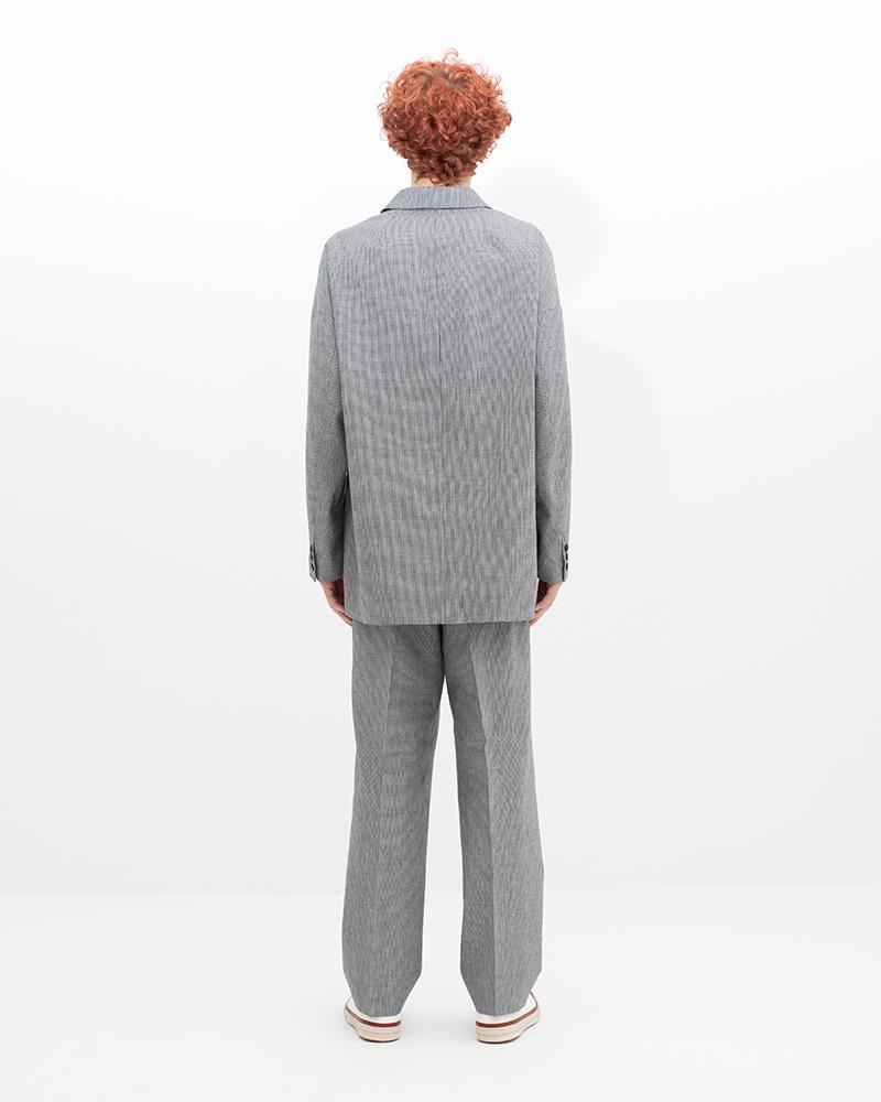 WIDE SLACKS SANTOME BLACK CHECK - 6