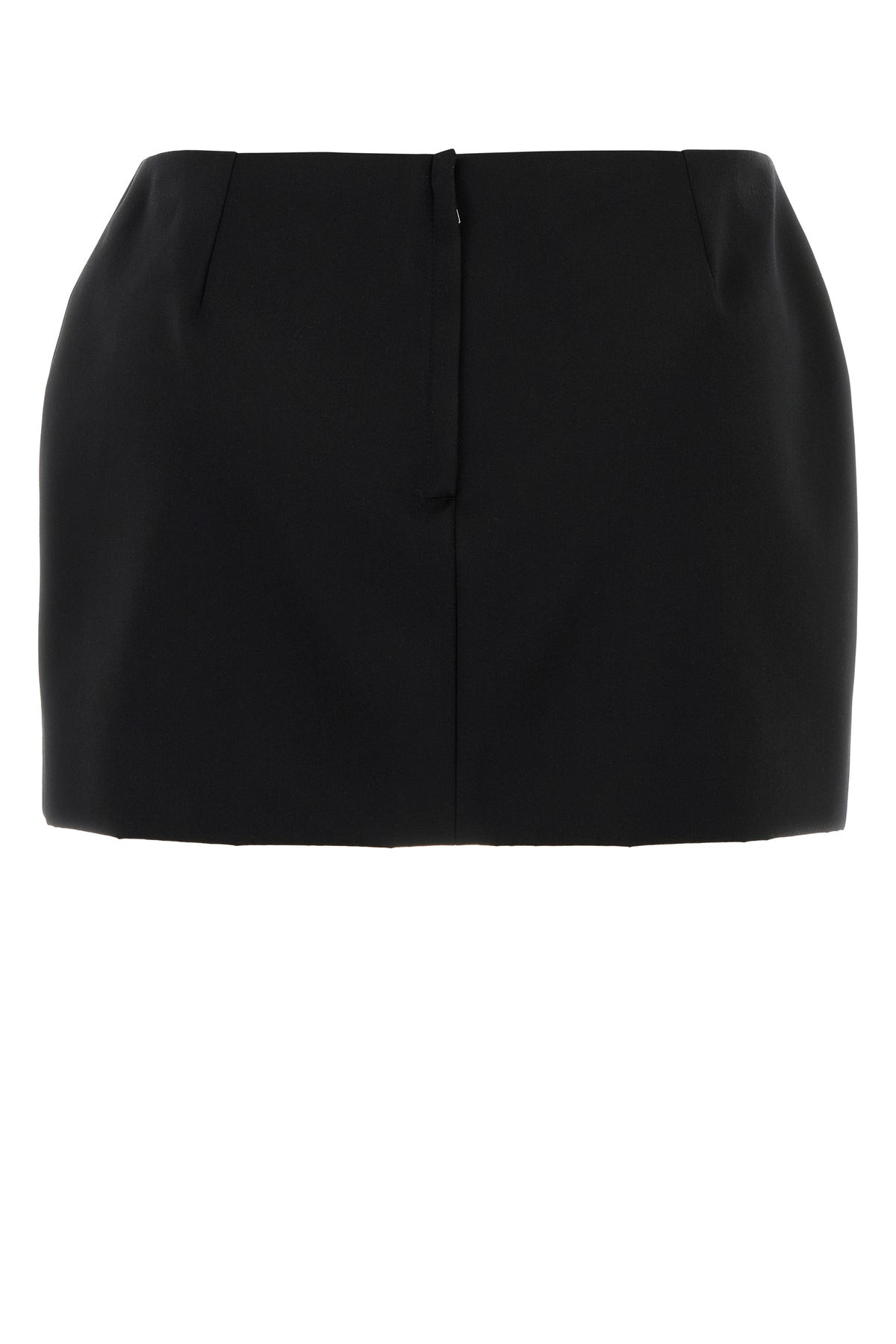 Black satin mini skirt - 2