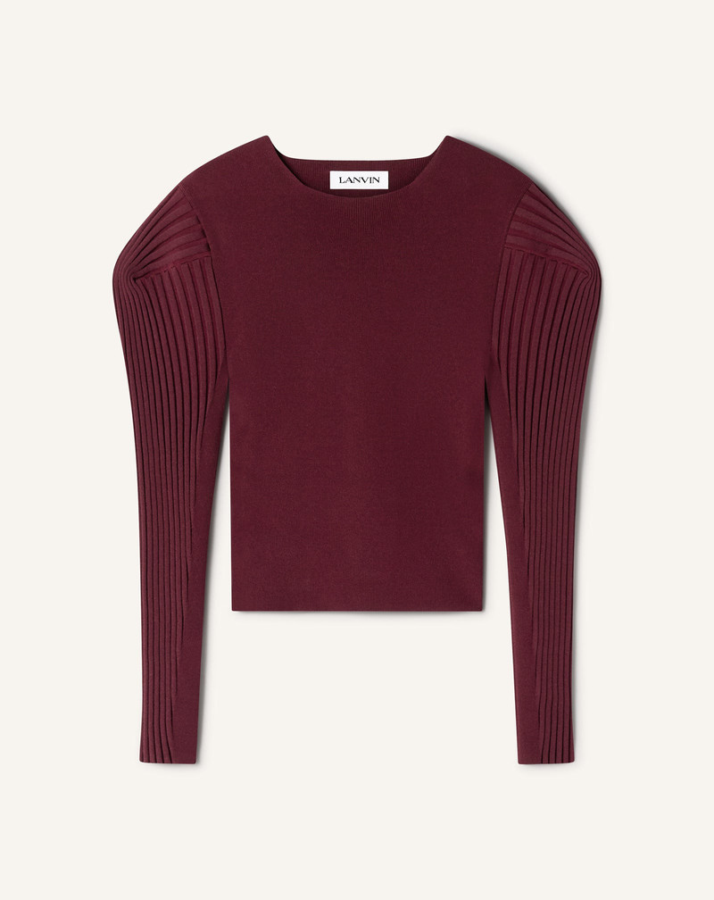RED VISCOSE BIB SWEATER 7