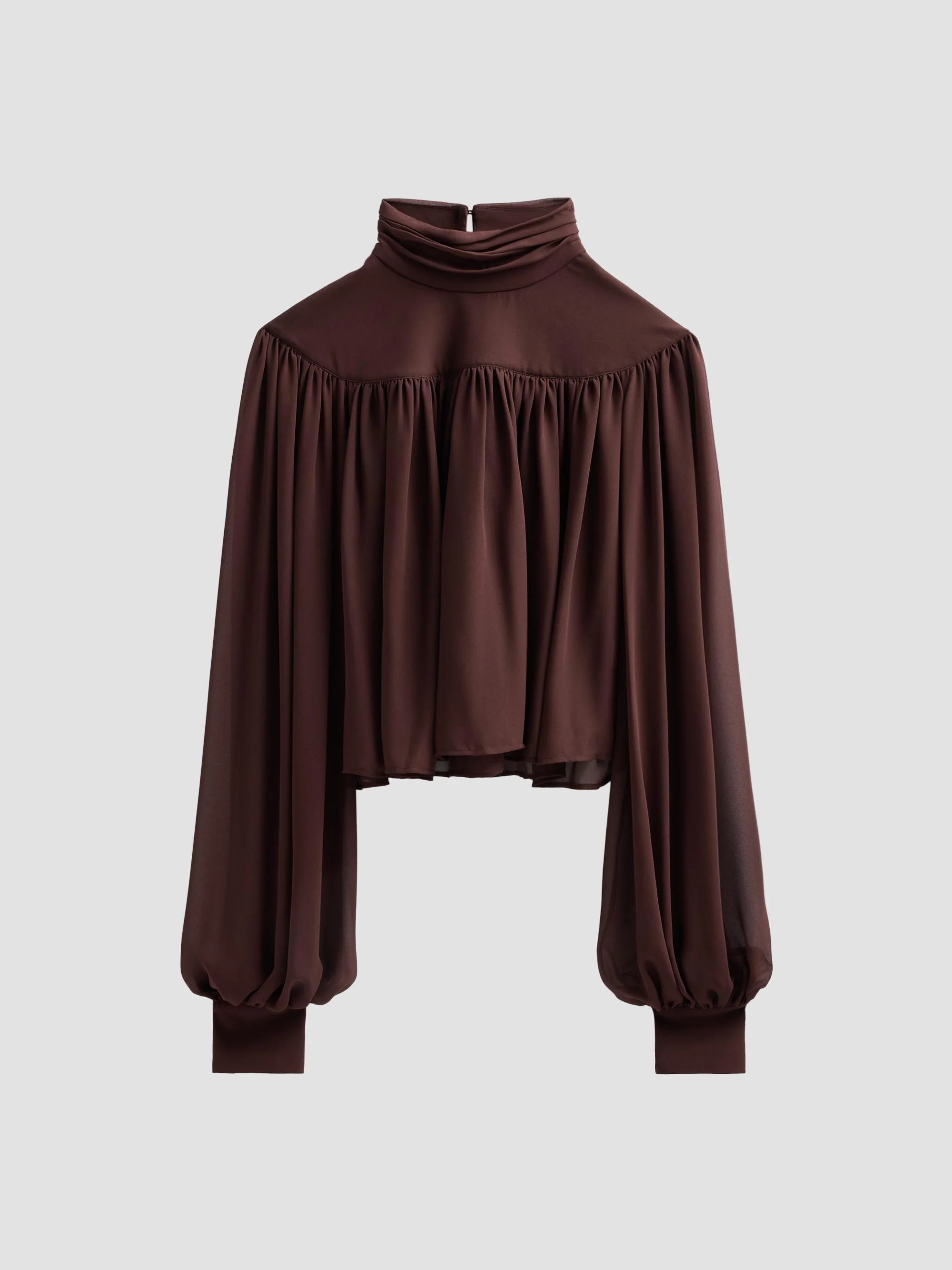 Women's Aerin Gathered Jersey Top - Chocolate - 1