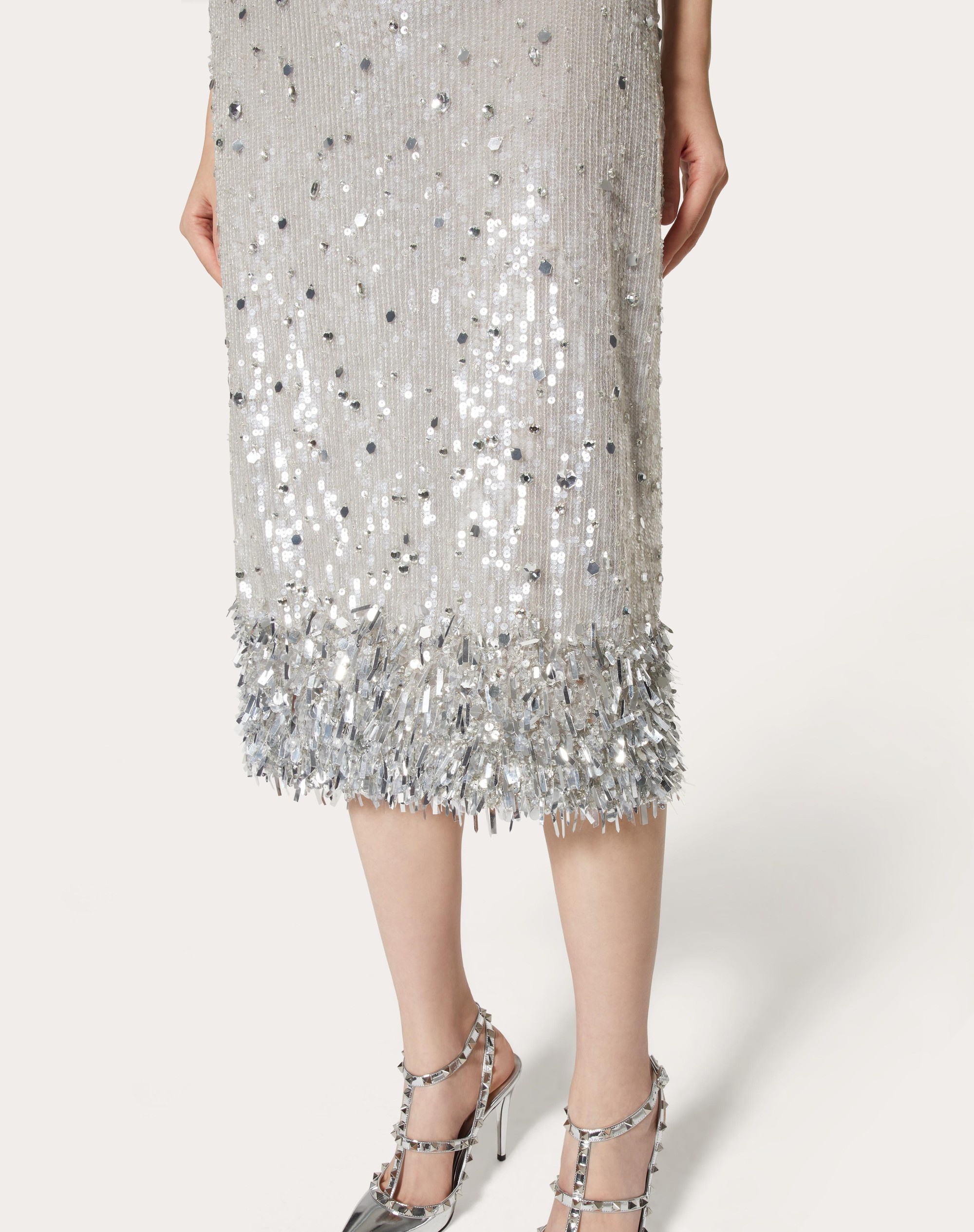 TULLE ILLUSIONE EMBROIDERED SKIRT - 5
