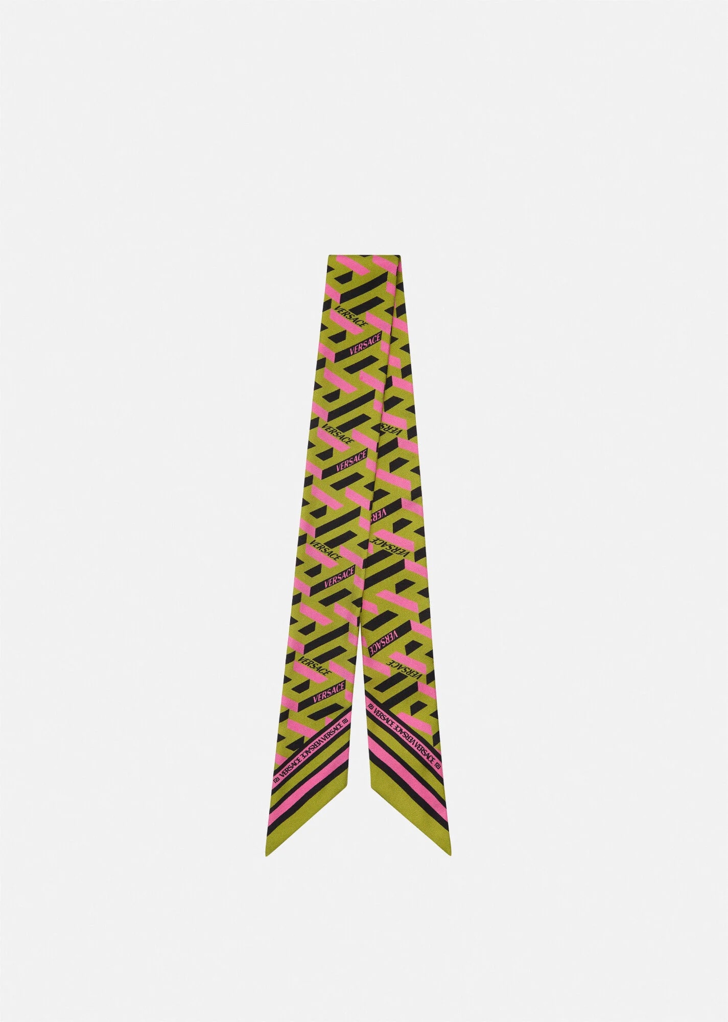 La Greca Silk Scarf Tie - 1