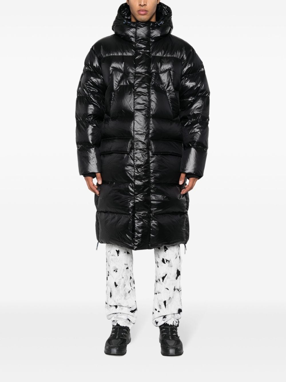 Trefoil-logo padded coat - 2