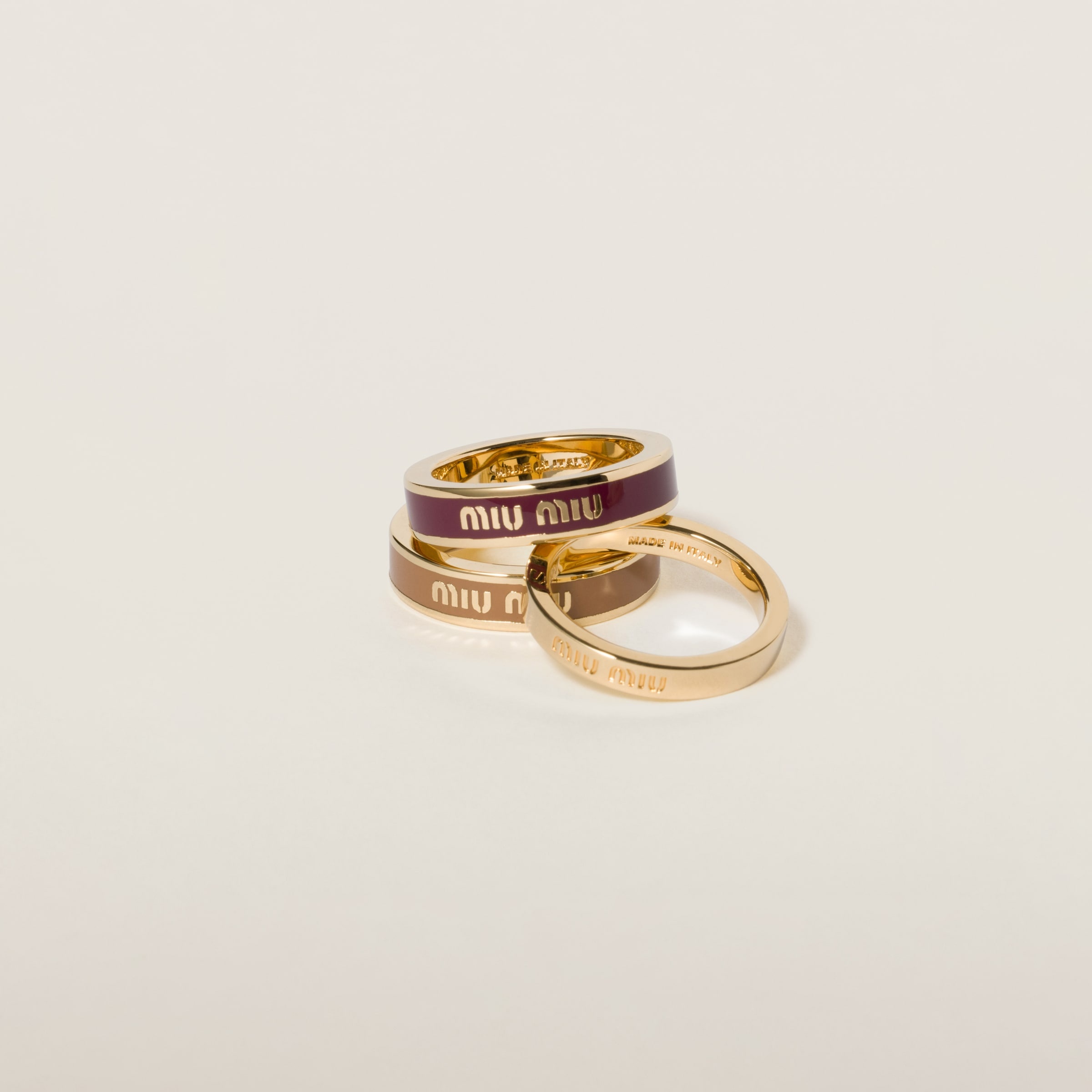 Miu Miu Enameled metal rings | miumiu | REVERSIBLE Miu Miu Enameled metal rings | miumiu | REVERSIBLE