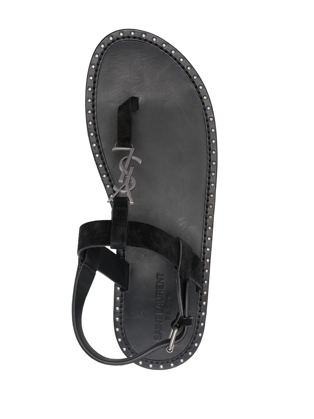 Cassandra logo plaque flat sandals - 4