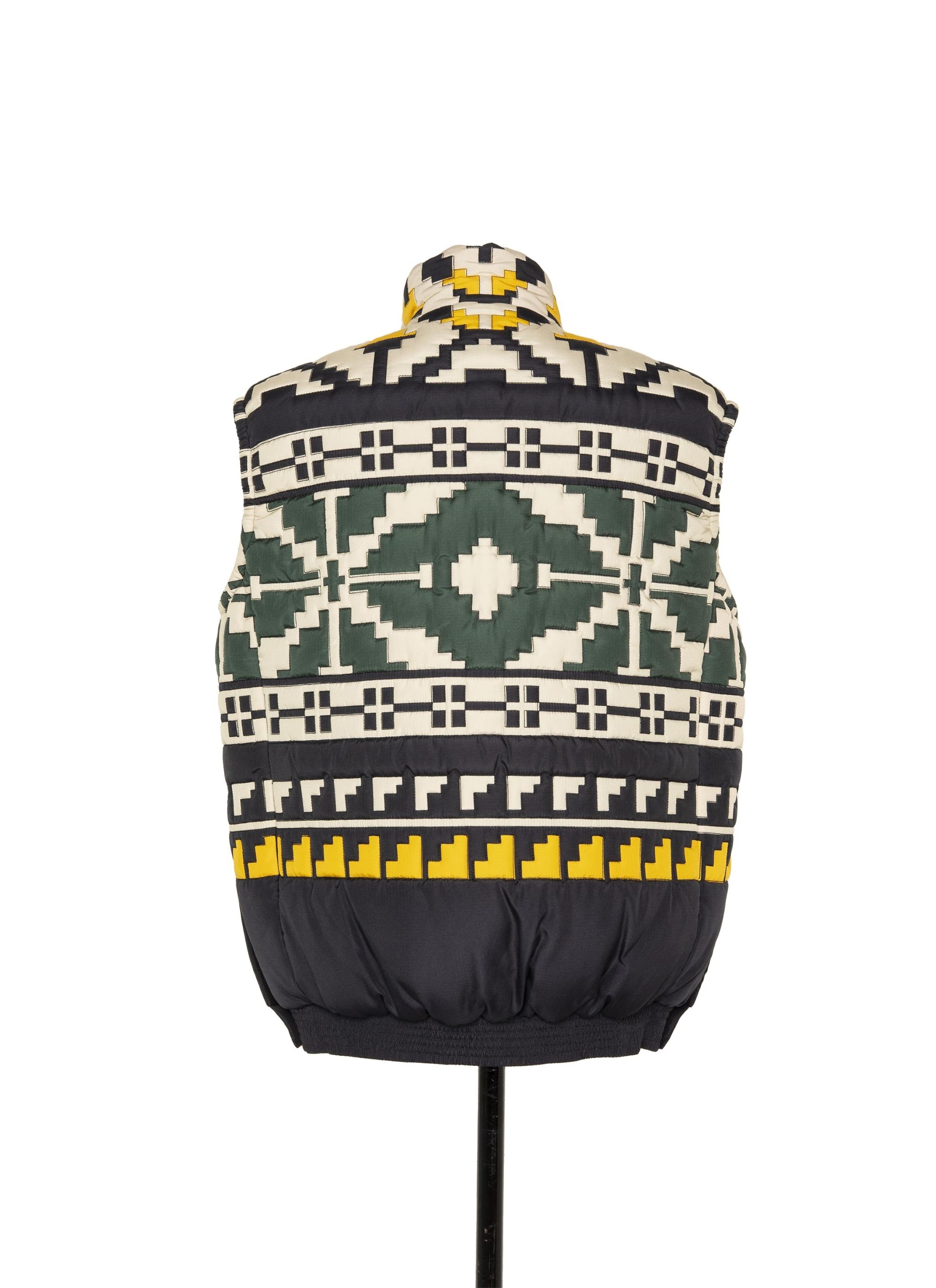 Pattern Knit Quilted Vest - 5