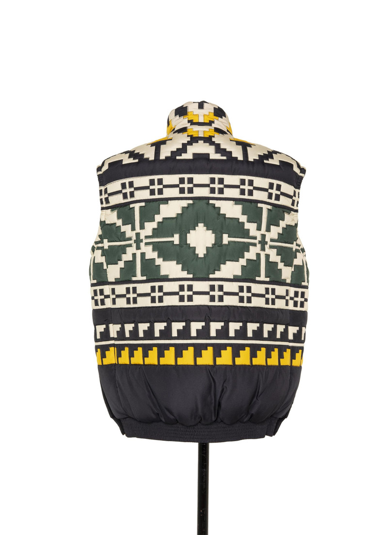 Pattern Knit Quilted Vest 5