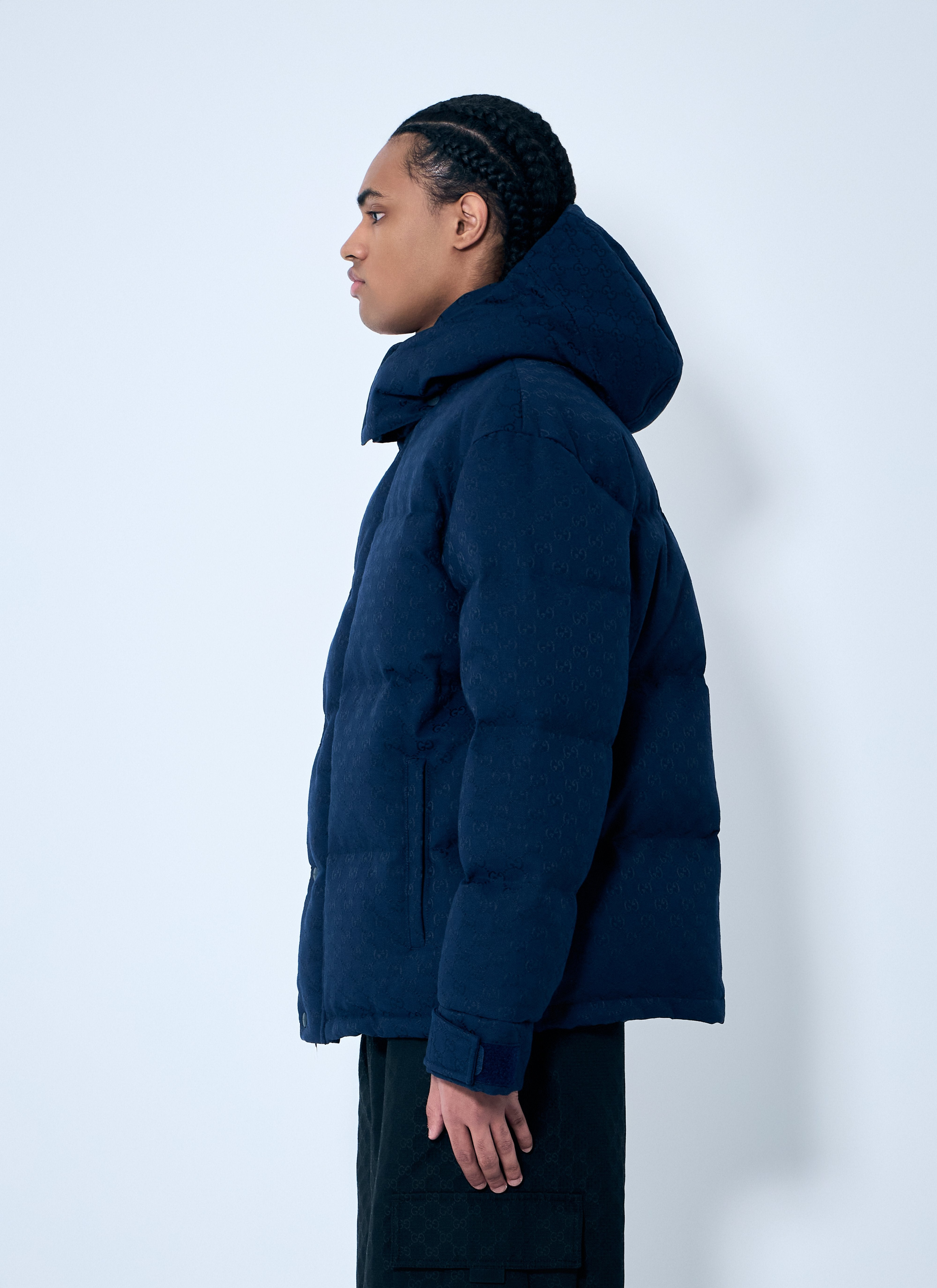 Gucci Men Gg Canvas Down Jacket - 3