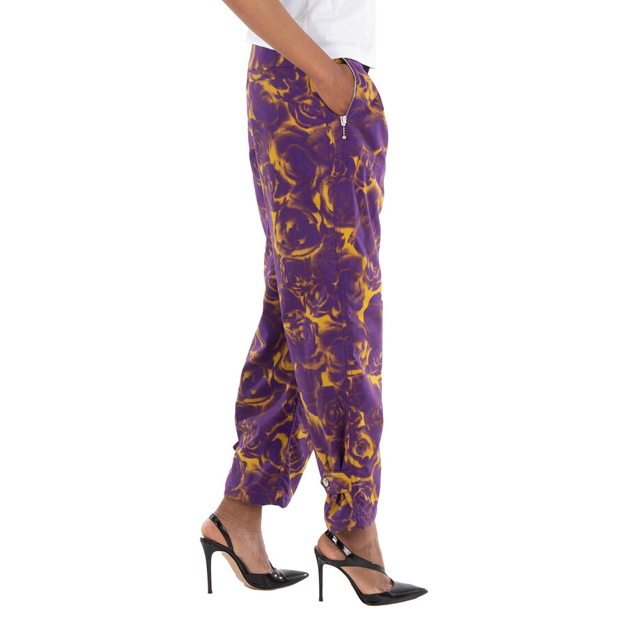 Burberry Floral Print Trousers - 4