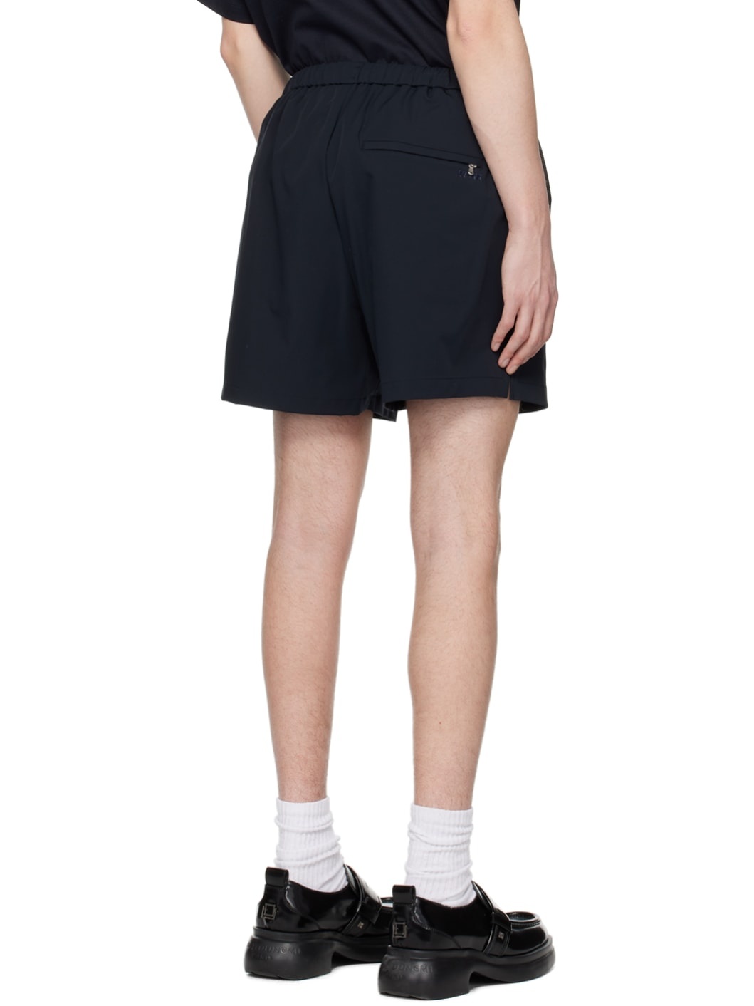 Navy Drawstring Shorts - 3