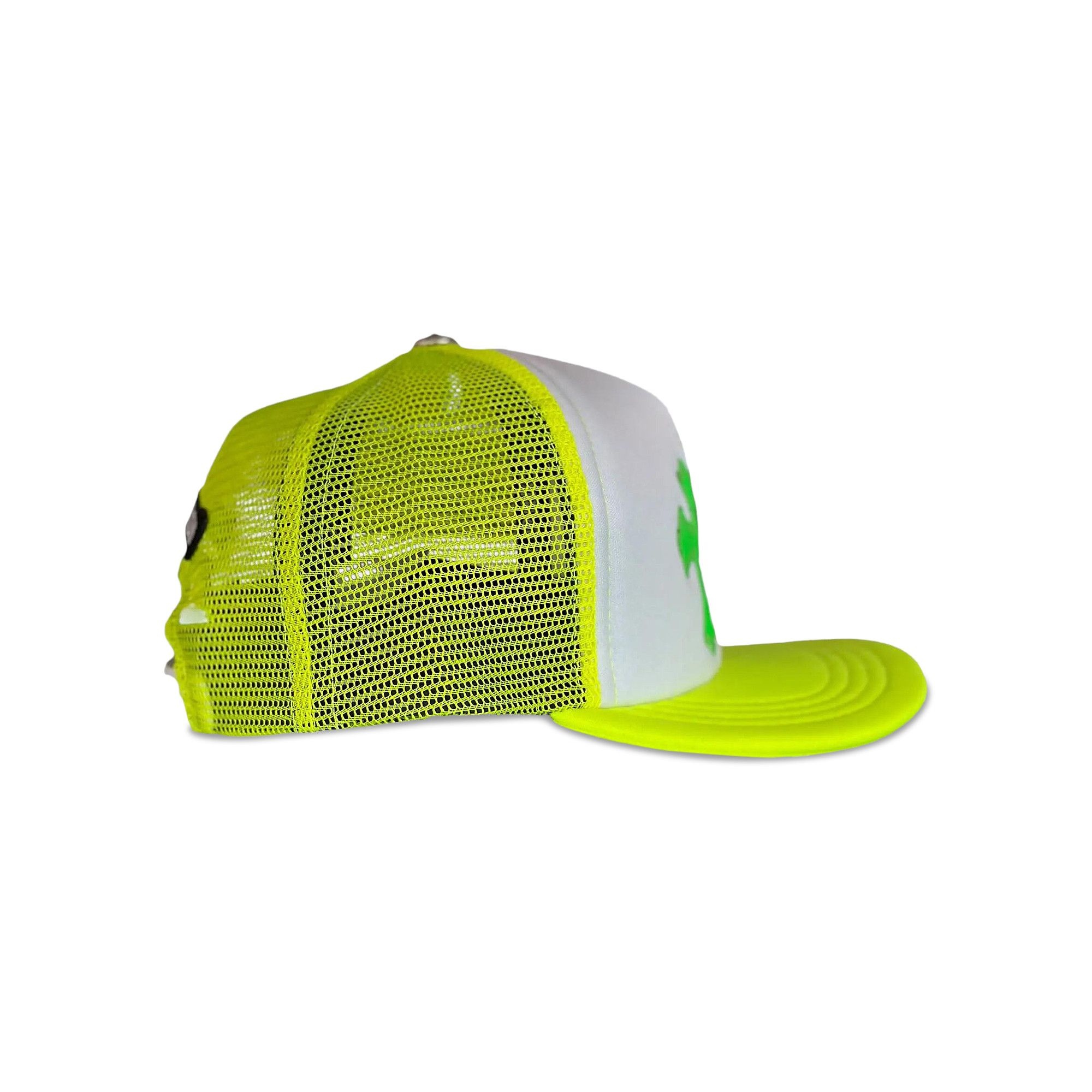 Chrome Hearts Cemetery Trucker Hat 'Neon Yellow' - 3