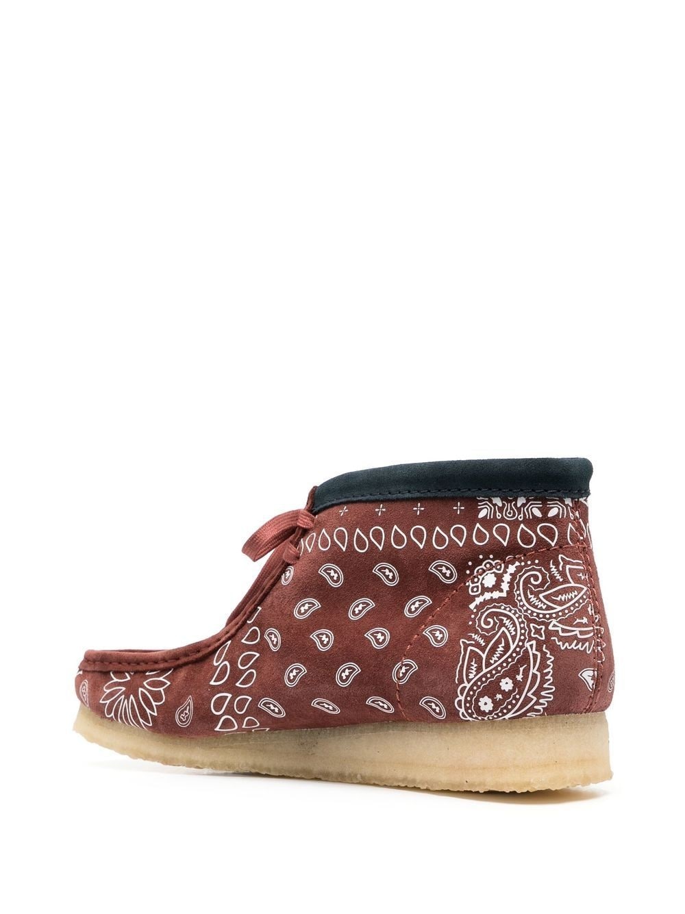 paisley-print lace-up boots - 3
