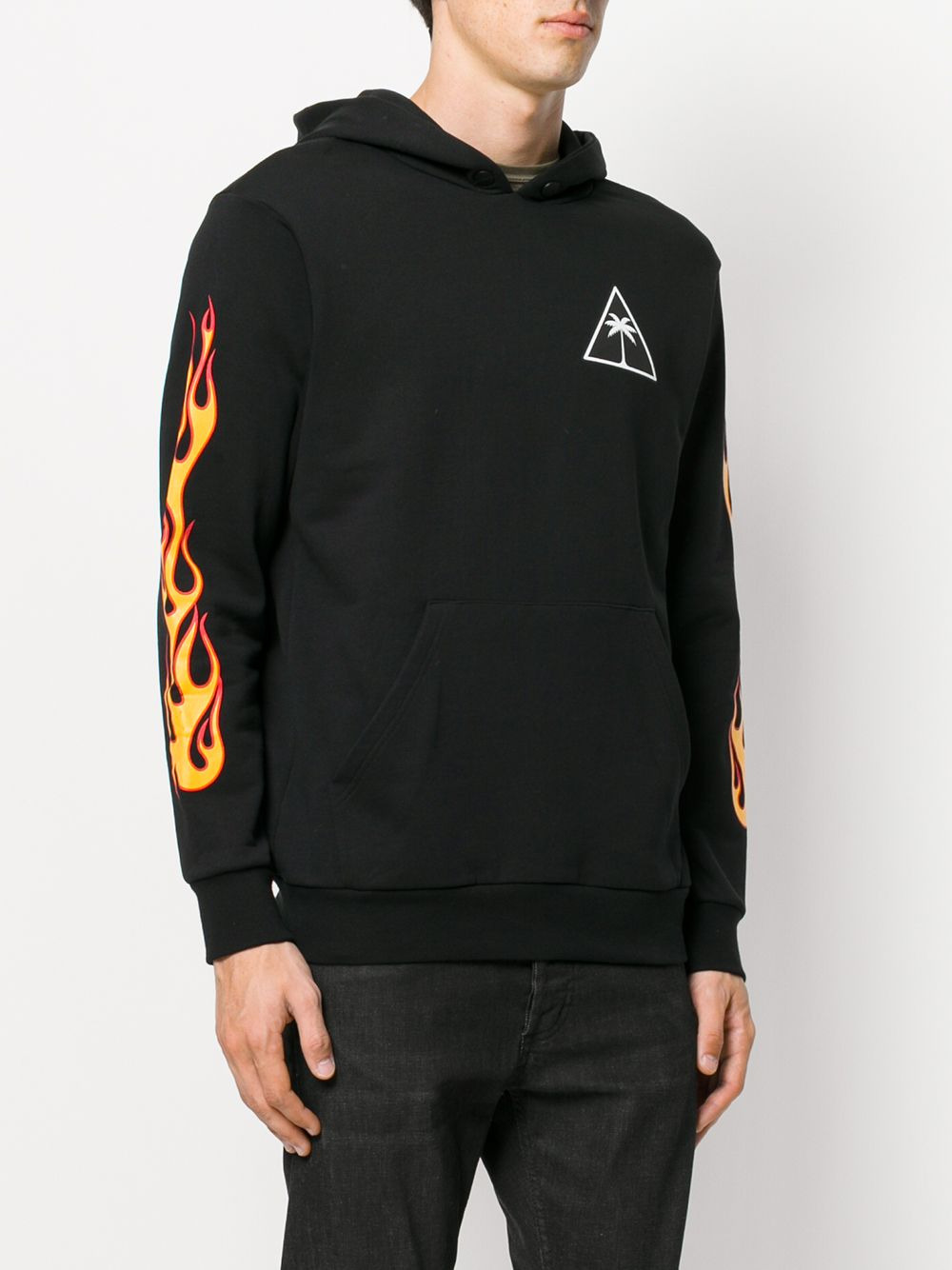 flames print hoodie - 3