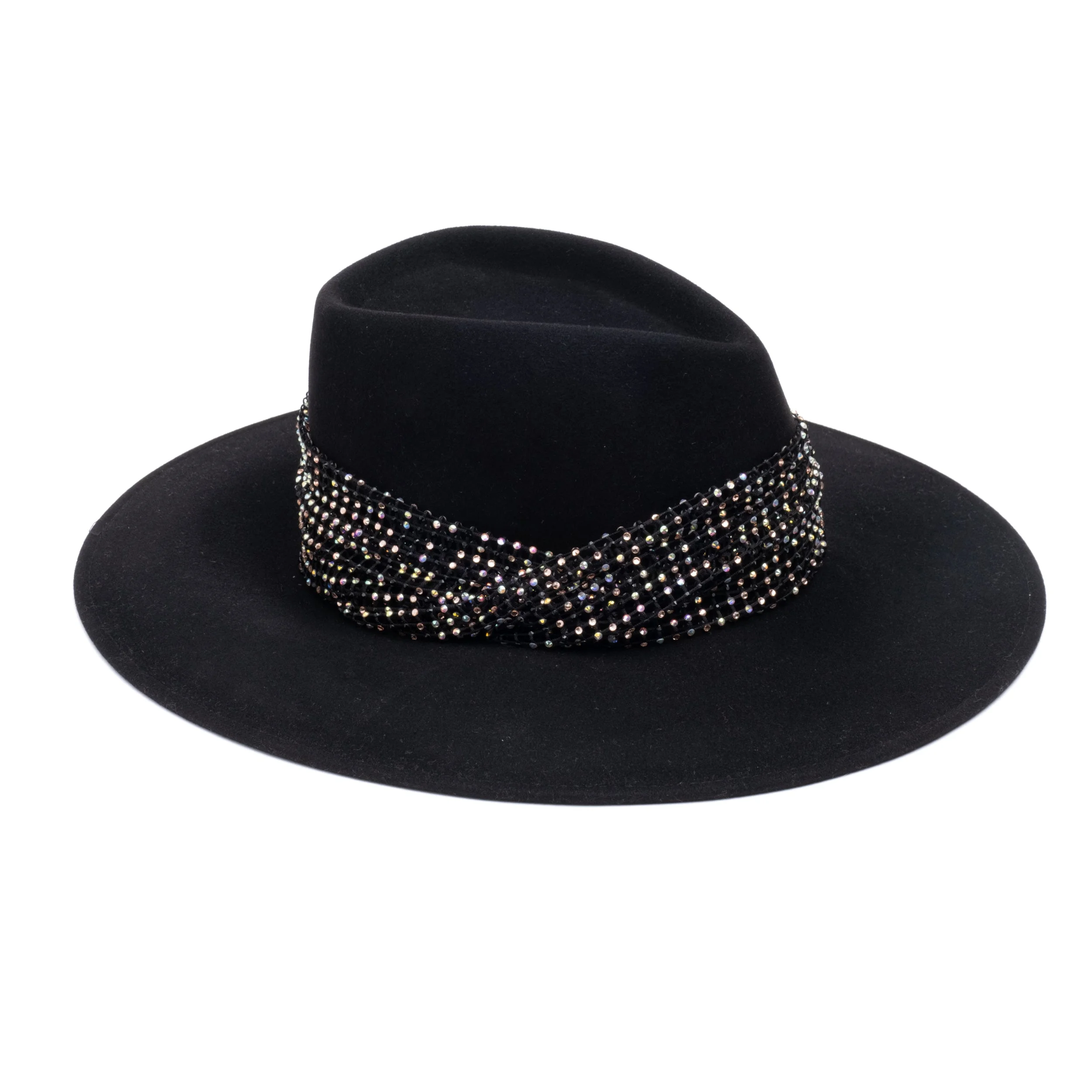 Harlowe Crystal Mesh Fedora - 1