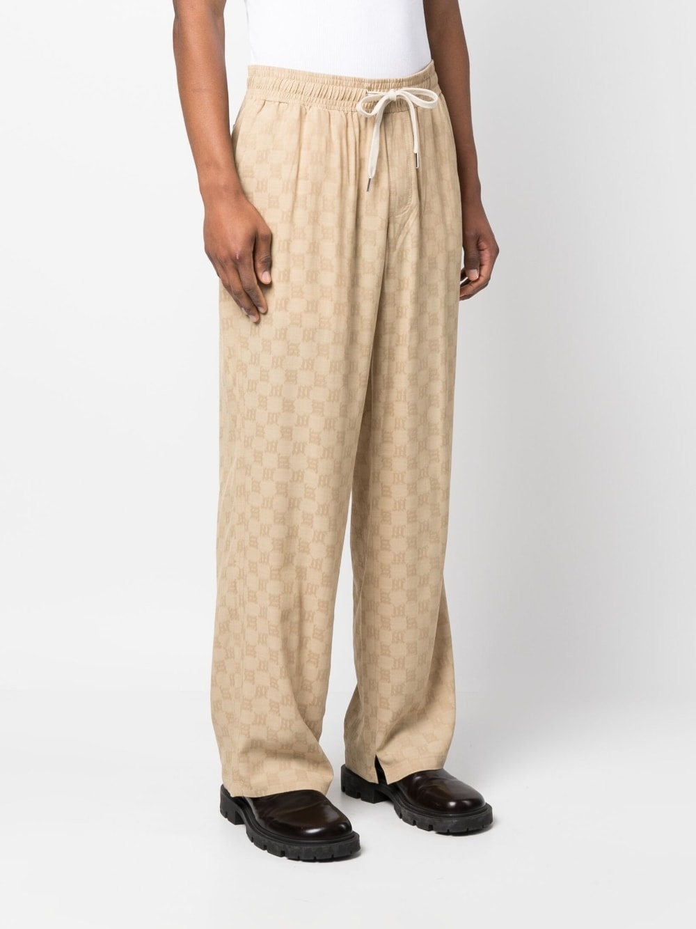 logo-print wide-leg trousers - 3