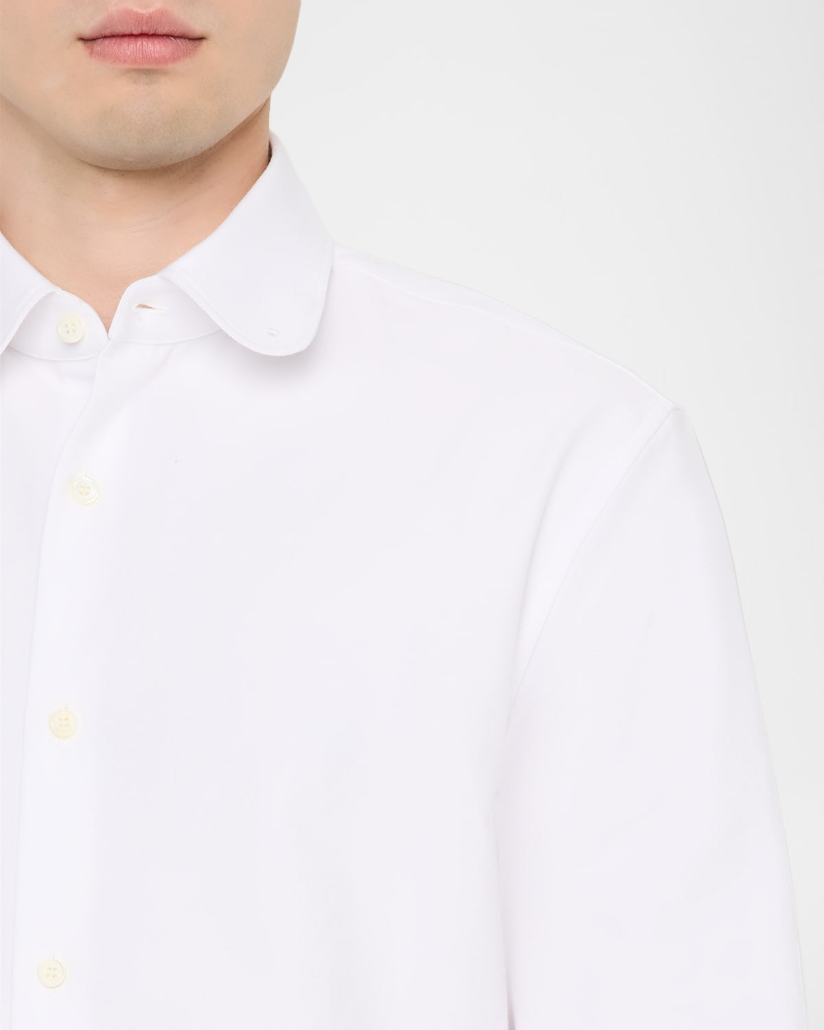 Men's Elia Cotton Round-Collar Sport Shirt - 5