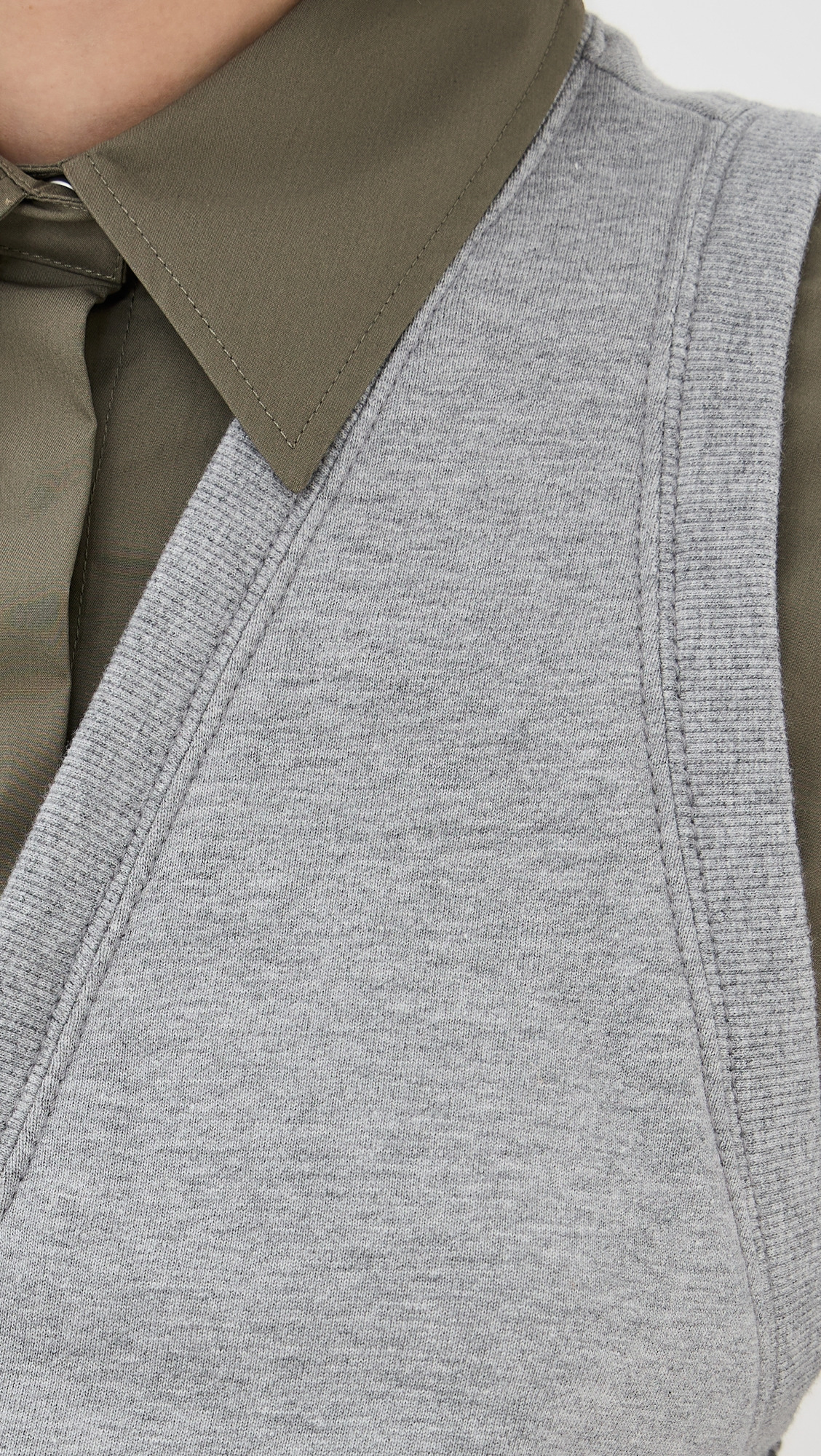 Ruched Shirt with Combo Vest - 6