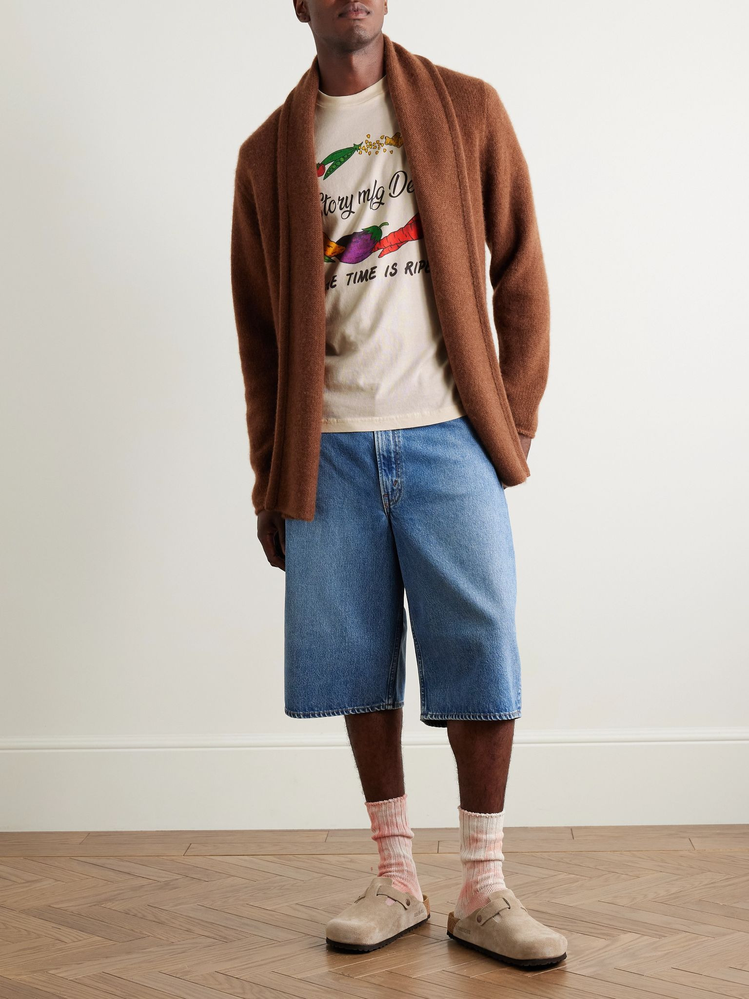 Grateful Logo-Print Organic Cotton-Jersey T-Shirt Ecru - 2