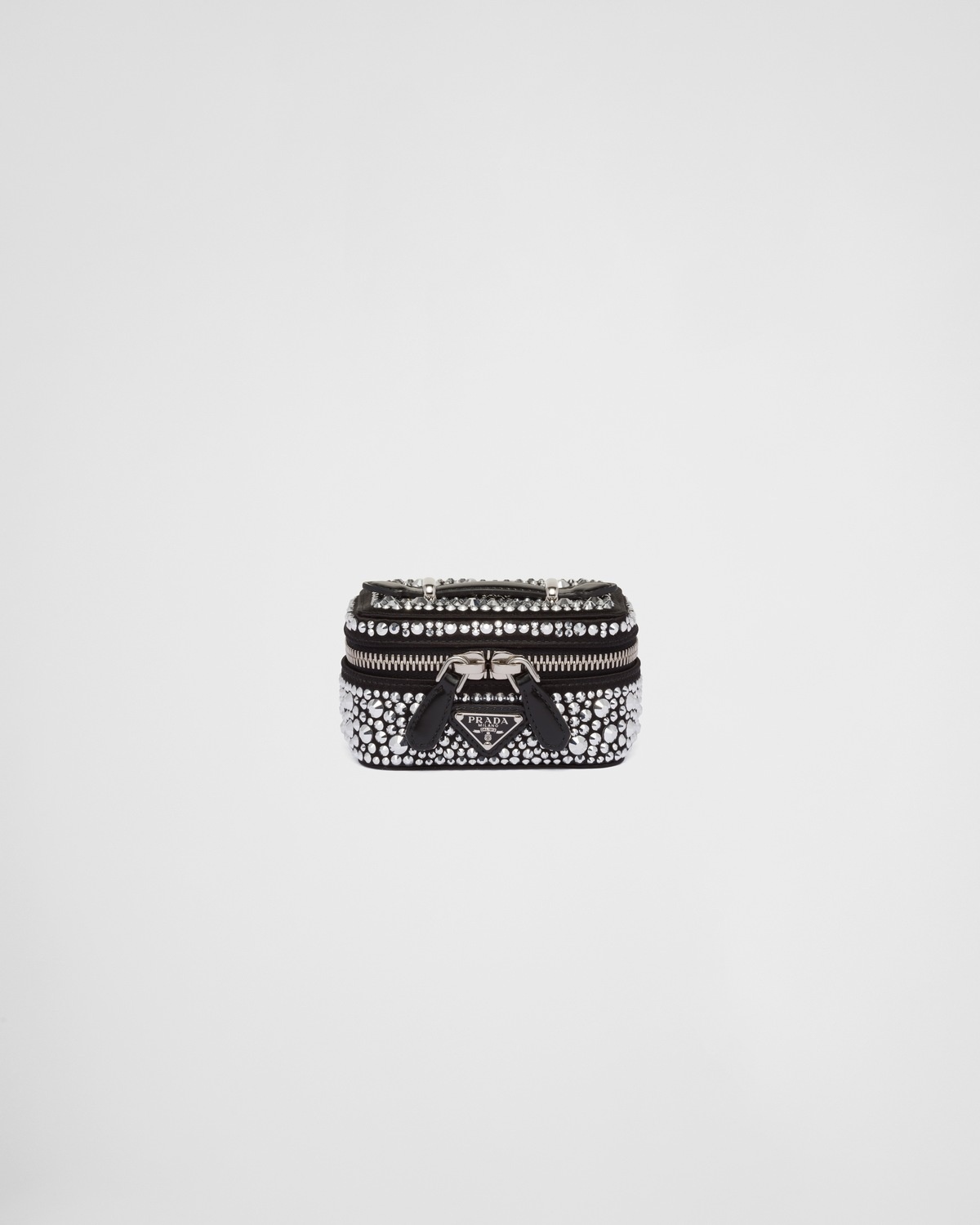 Satin jewelry beauty case with crystals - 1