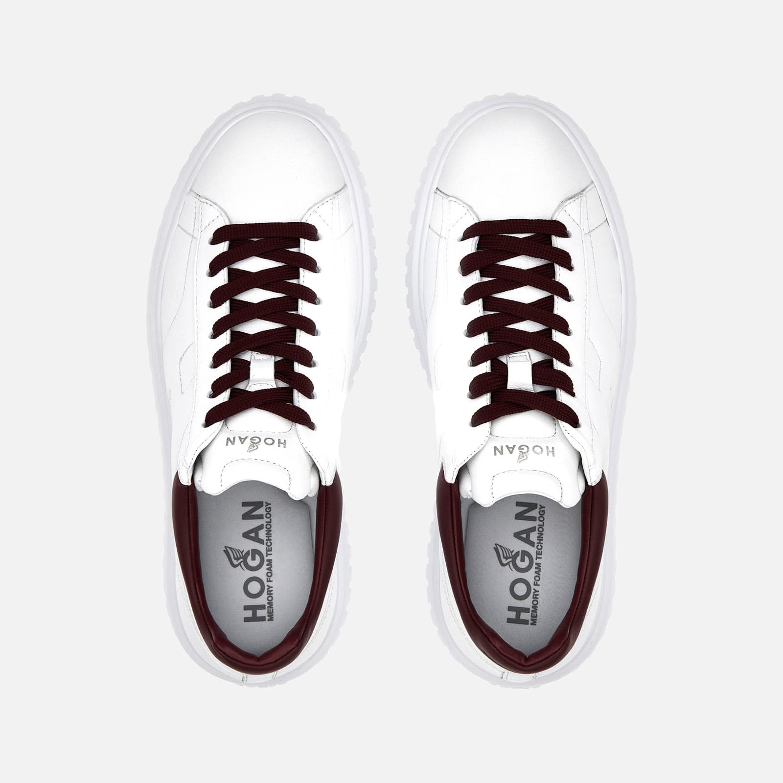 Sneakers Hogan H-Stripes White Burgundy - 4