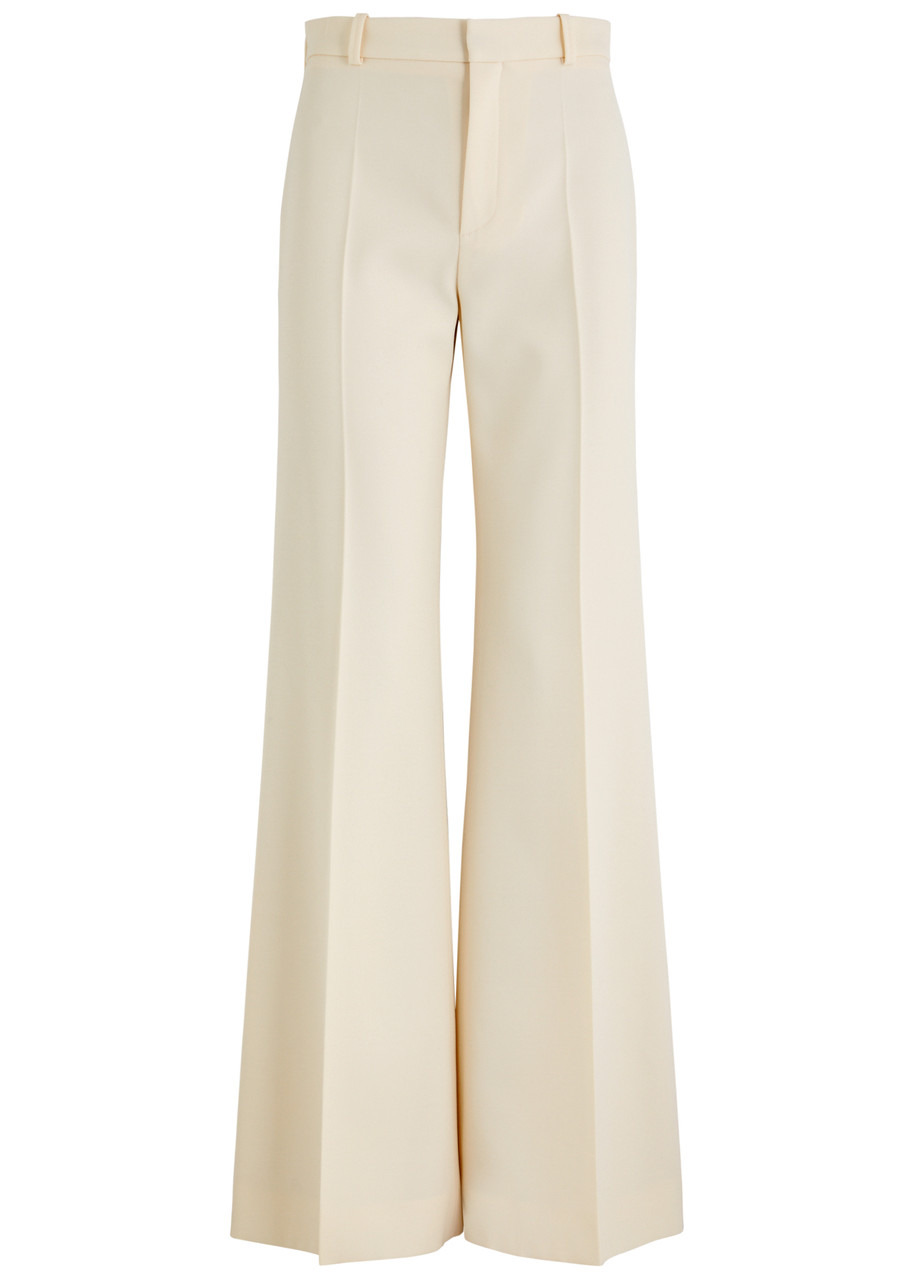 Chloe Flared-leg Wool Trousers - 1