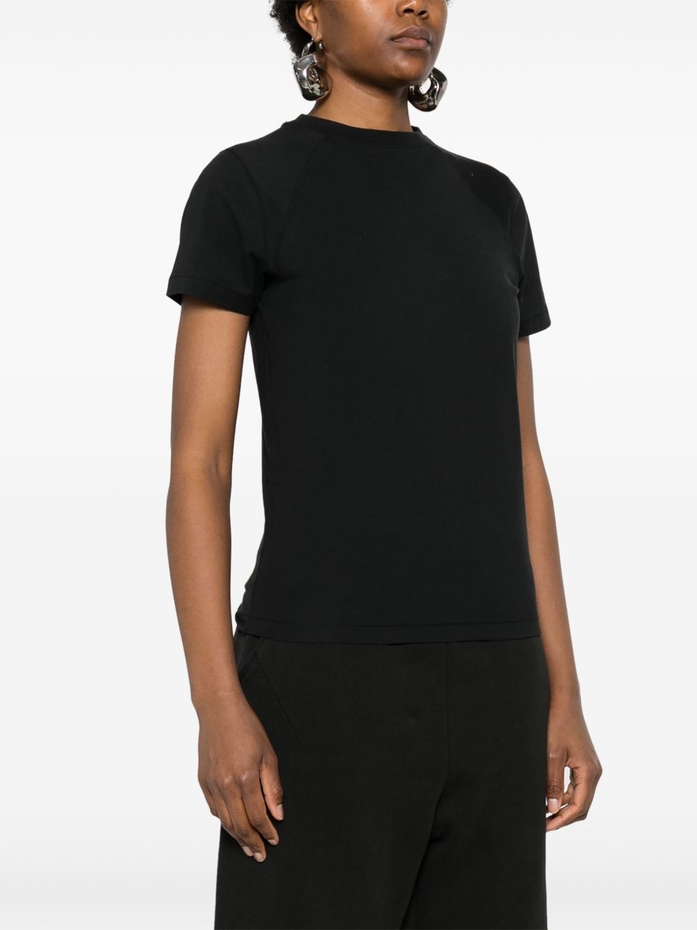 seam-detailed jersey T-shirt - 3