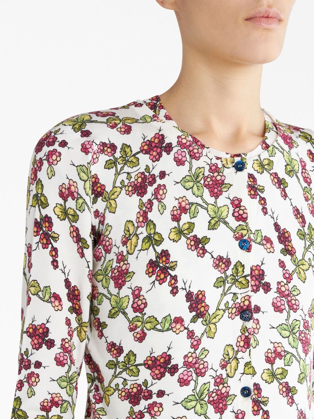berry-motif cotton twin-set - 5