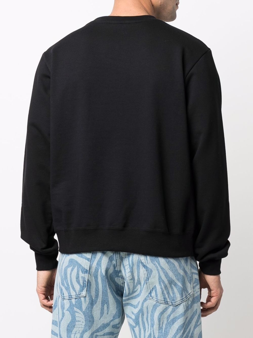 logo-print crew neck sweatshirt - 4