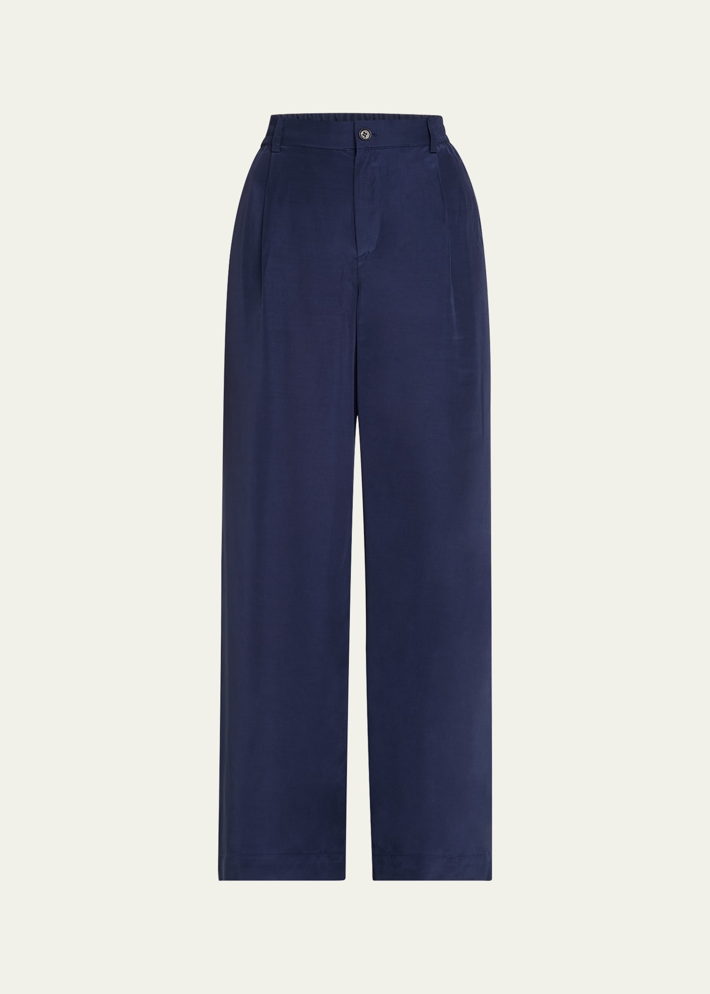 Sydnie Pleated Satin Pants - 1