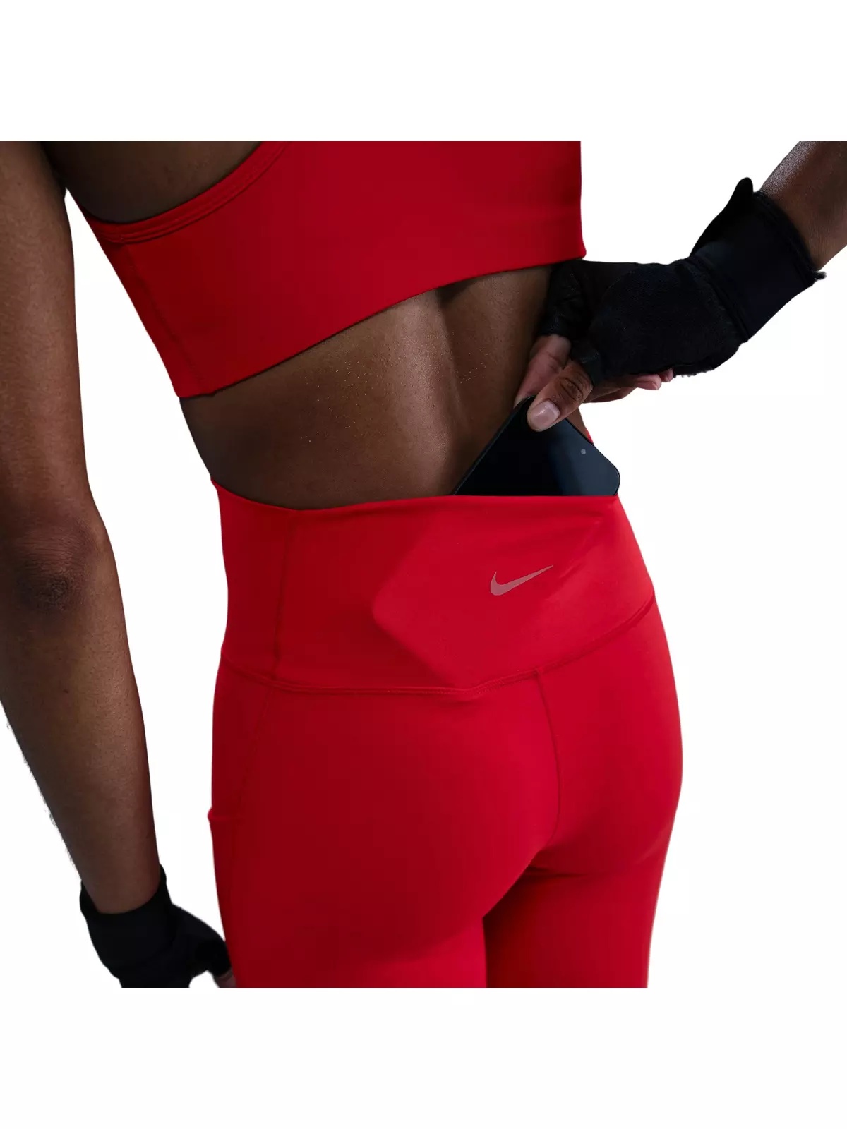 Women's One High-Waisted 7/8 Leggings with Pockets - Red - 6