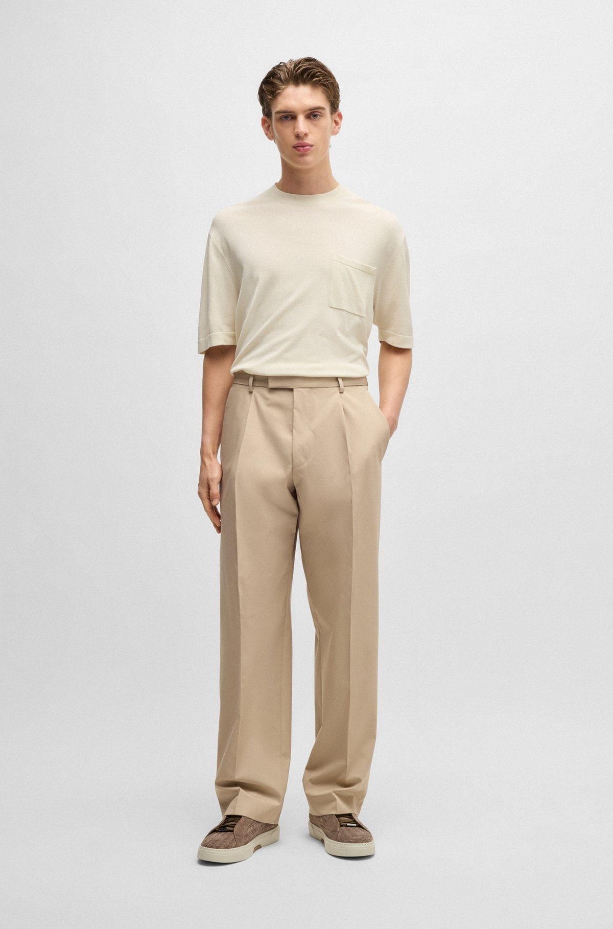 BOSS X SHOHEI OHTANI TROUSERS IN WATER-REPELLENT COTTON TWILL - 3