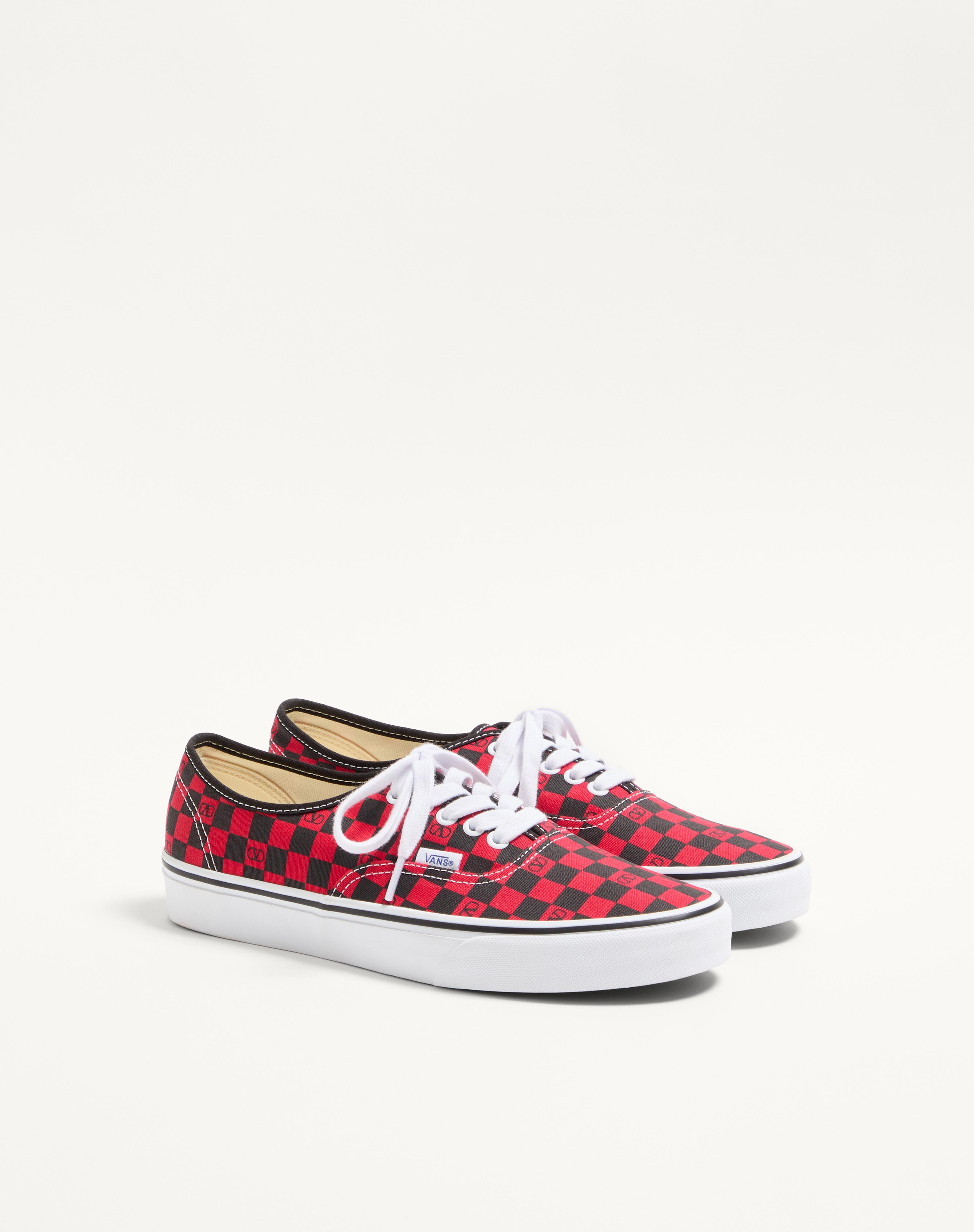 VALENTINO GARAVANI AND VANS LOW-TOP TRAINER IN FABRIC WITH VLOGO CHECKERBOARD PRINT - 3